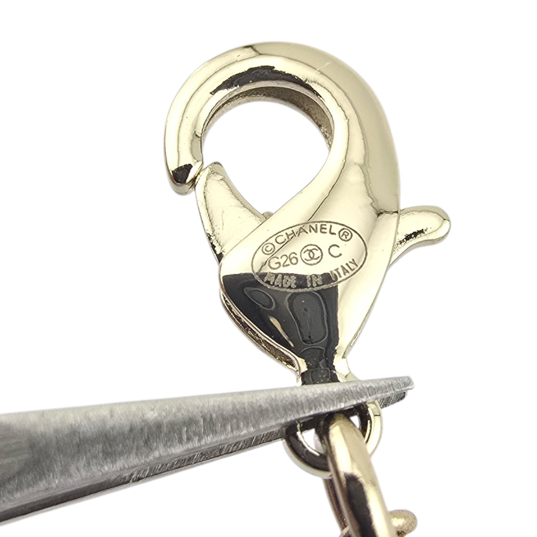 Chanel CC Deer Pendant Crystal Gold Necklace 26C CHANEL