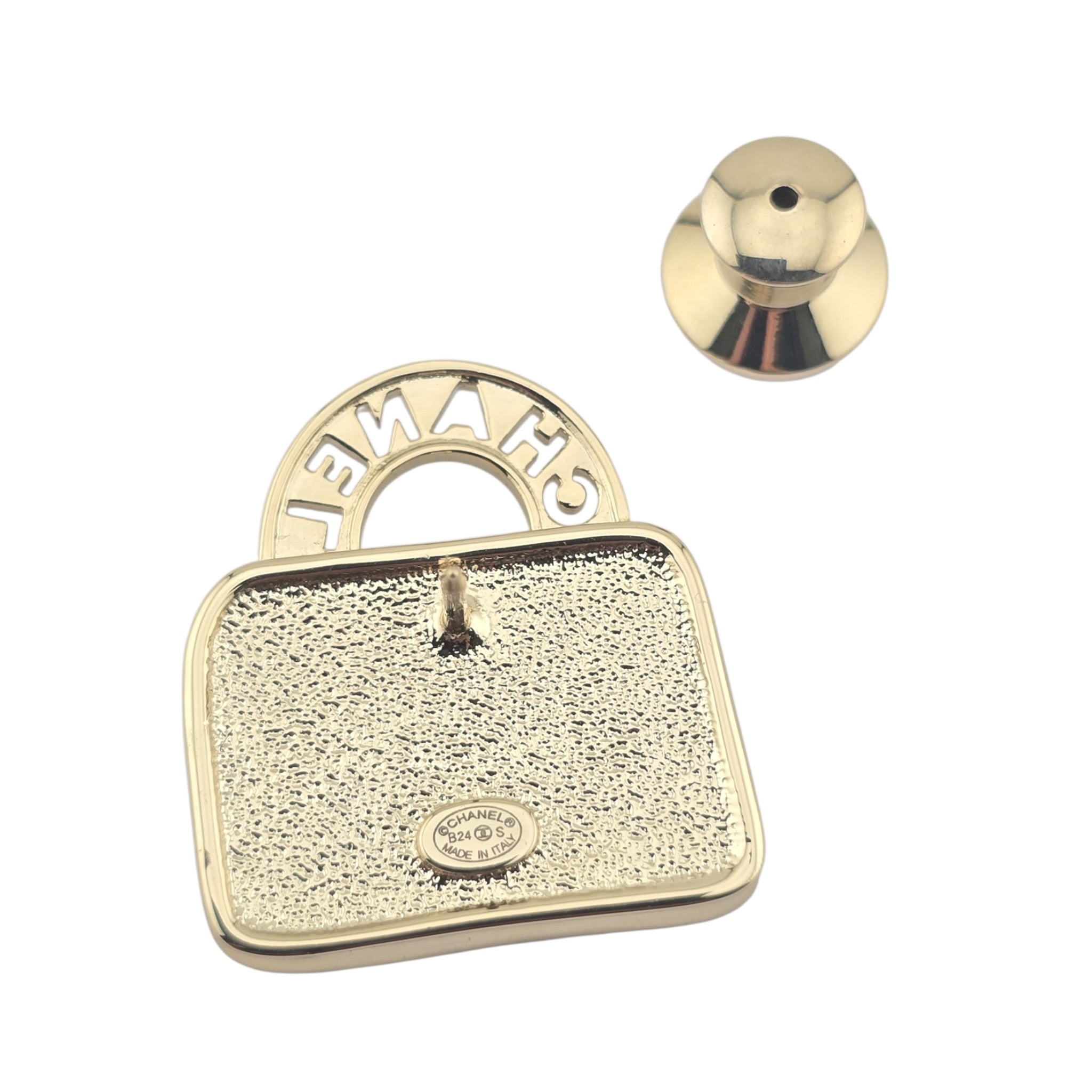 Chanel CC Matelasse Bag Pearly Resin Pin Brooch 2024 CHANEL