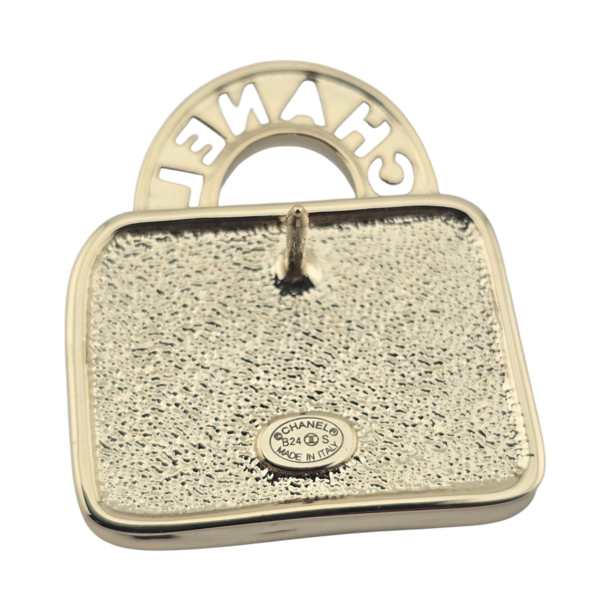 Chanel CC Matelasse Bag Pearly Resin Pin Brooch 2024 CHANEL