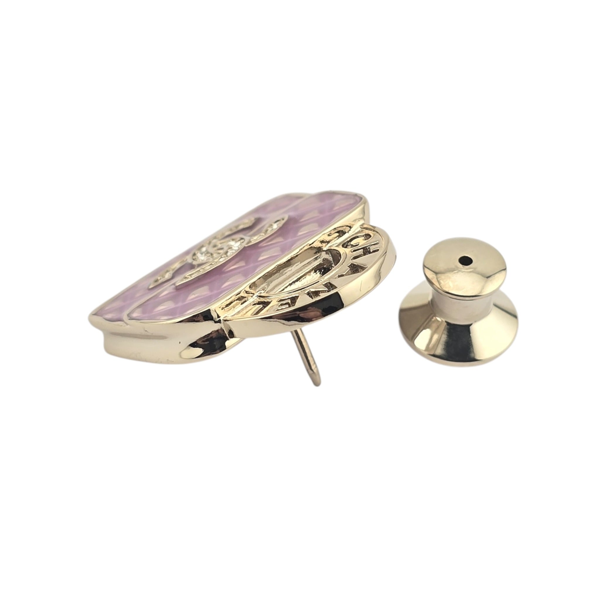 Chanel CC Matelasse Bag Pearly Pink Resin Pin Brooch 2024 CHANEL