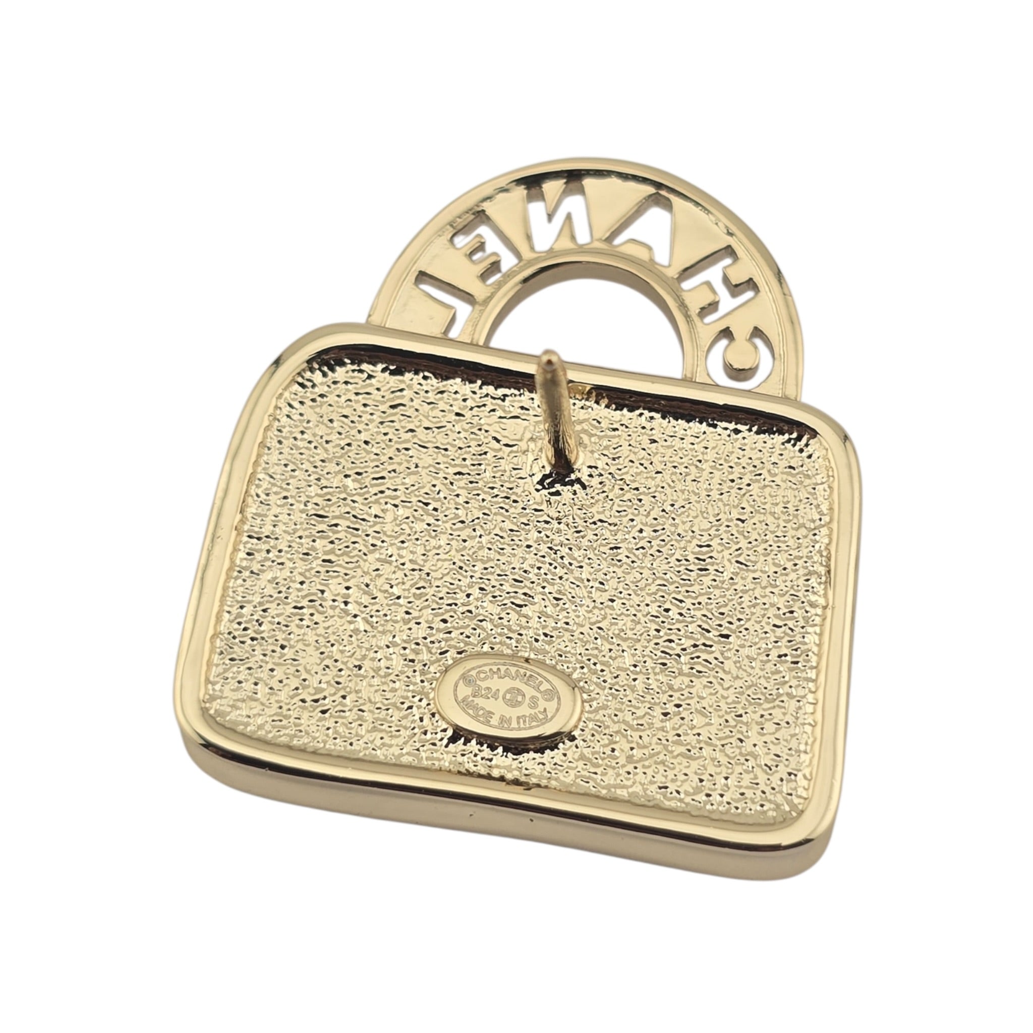 Chanel CC Matelasse Bag Pearly Pink Resin Pin Brooch 2024 CHANEL