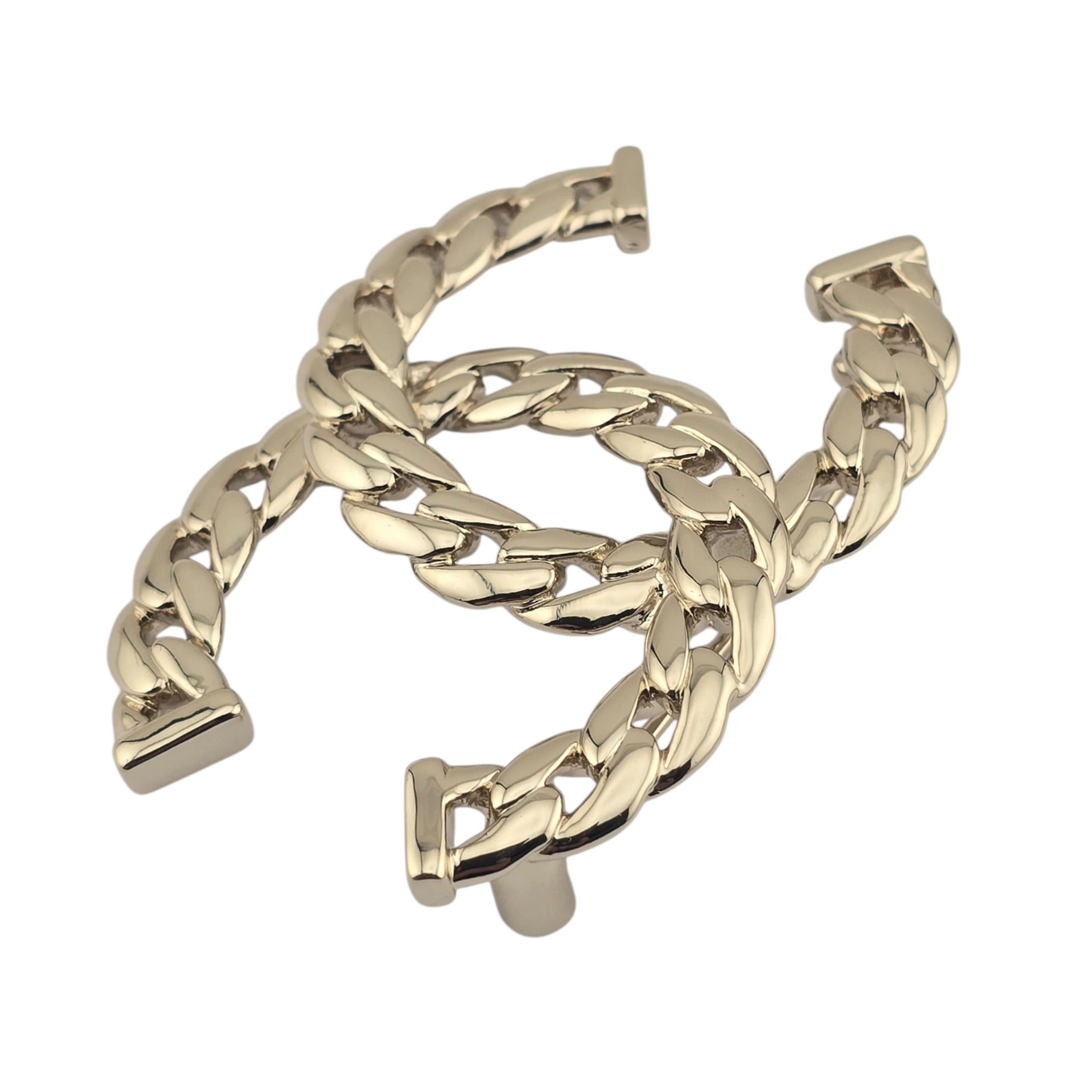 Chanel CC Gold Chain Link Brooch 2024 CHANEL