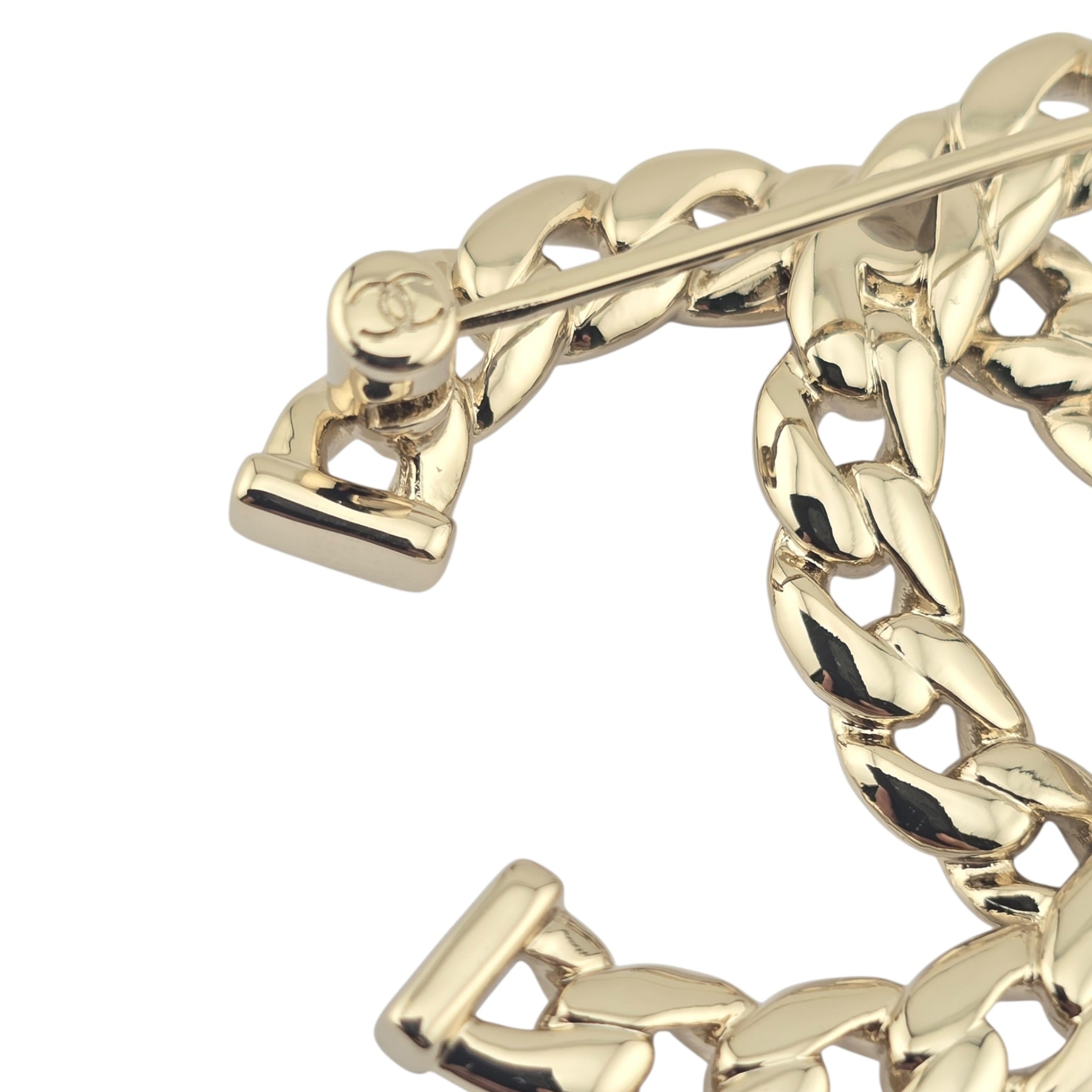 Chanel CC Gold Chain Link Brooch 2024 CHANEL