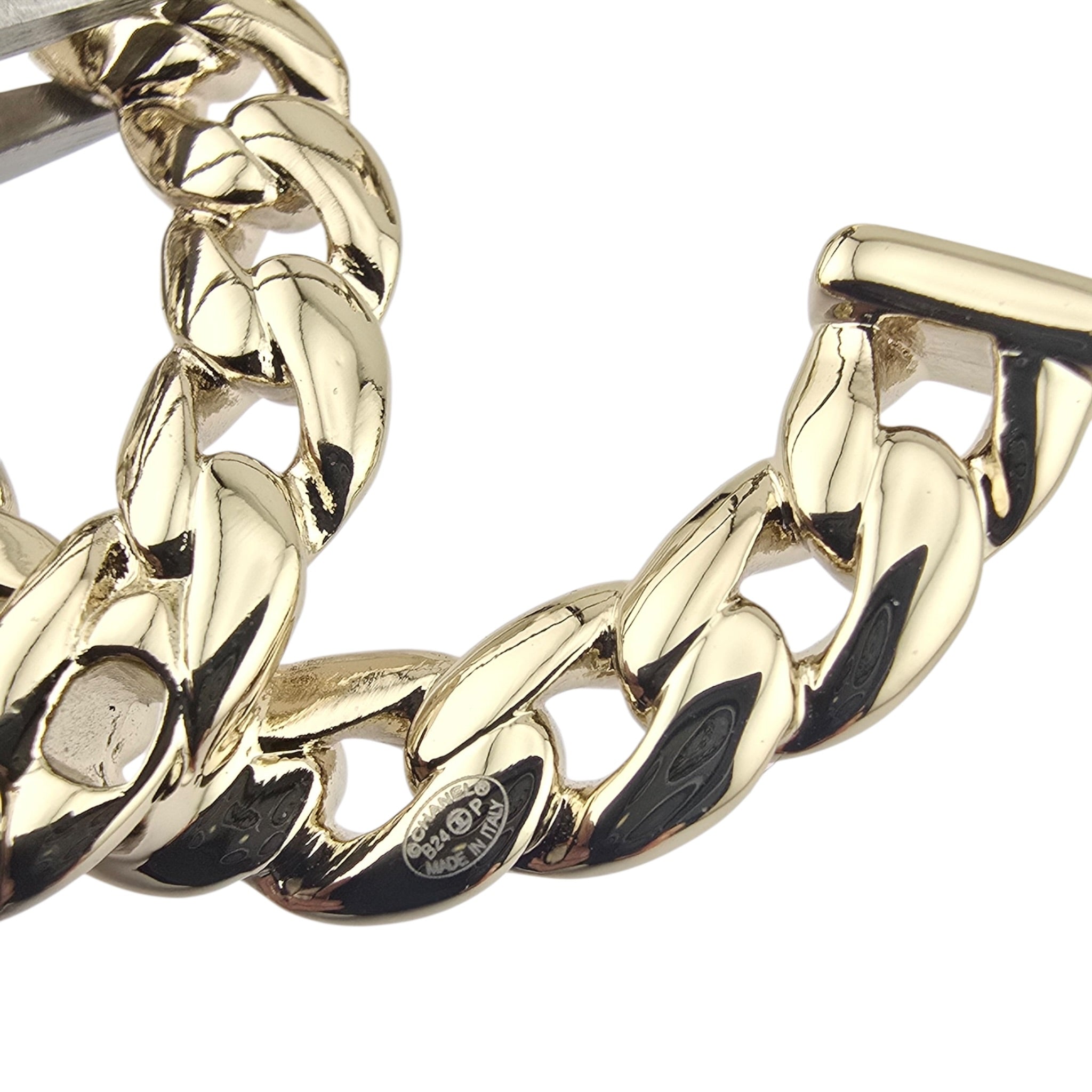 Chanel CC Gold Chain Link Brooch 2024 CHANEL