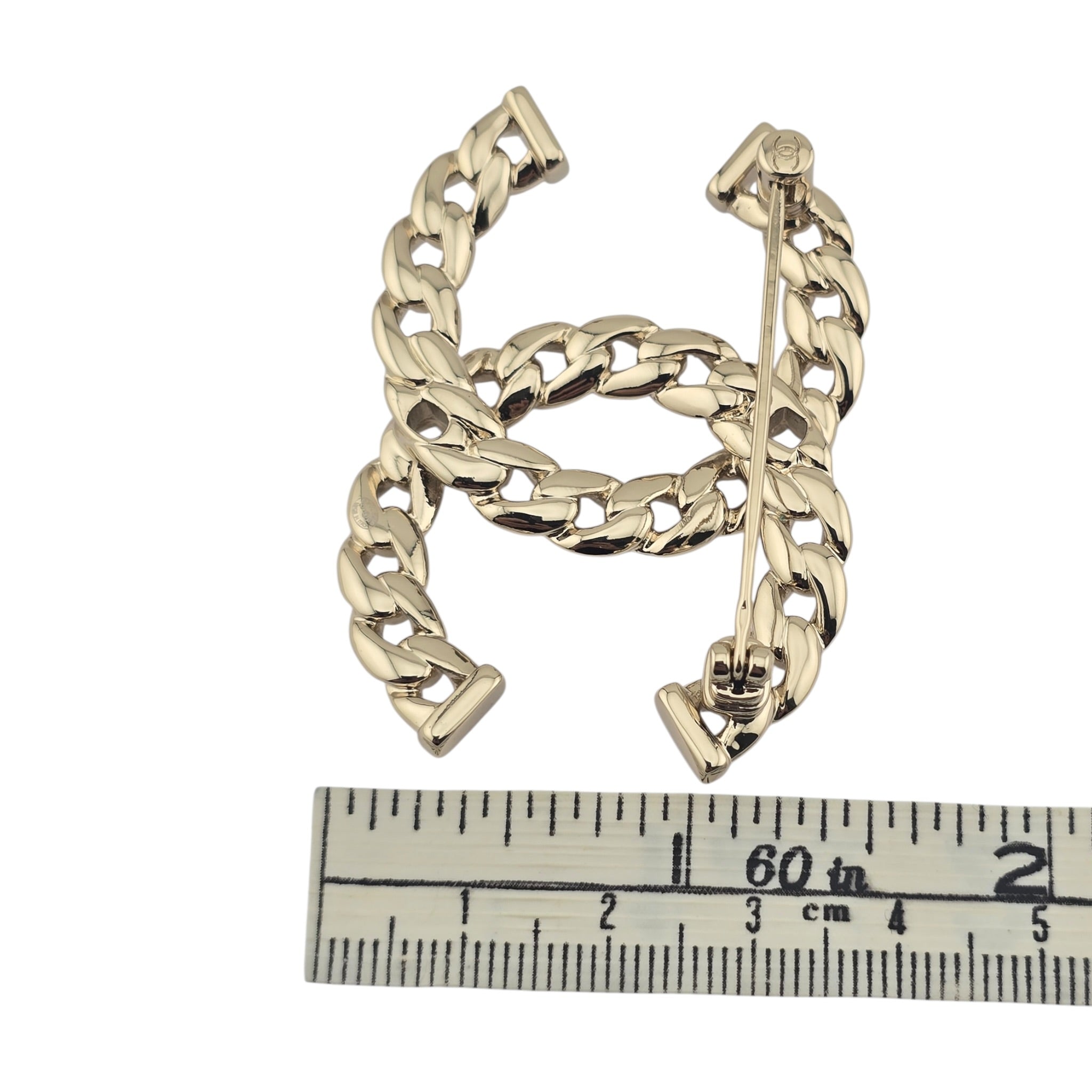 Chanel CC Gold Chain Link Brooch 2024 CHANEL