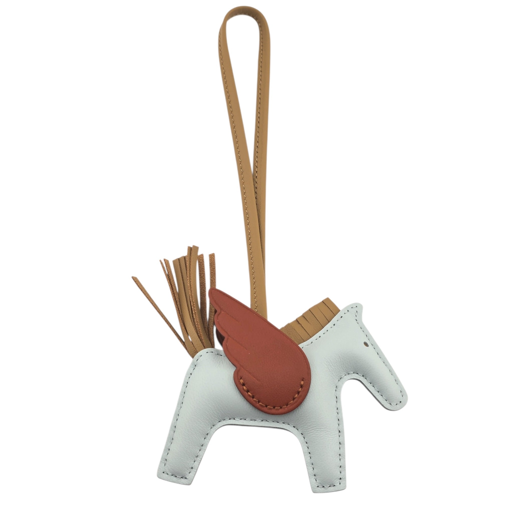 Hermes Rodeo Pegase PM Bag Charm Bleu Brume/Chai/Cuivre HERMES