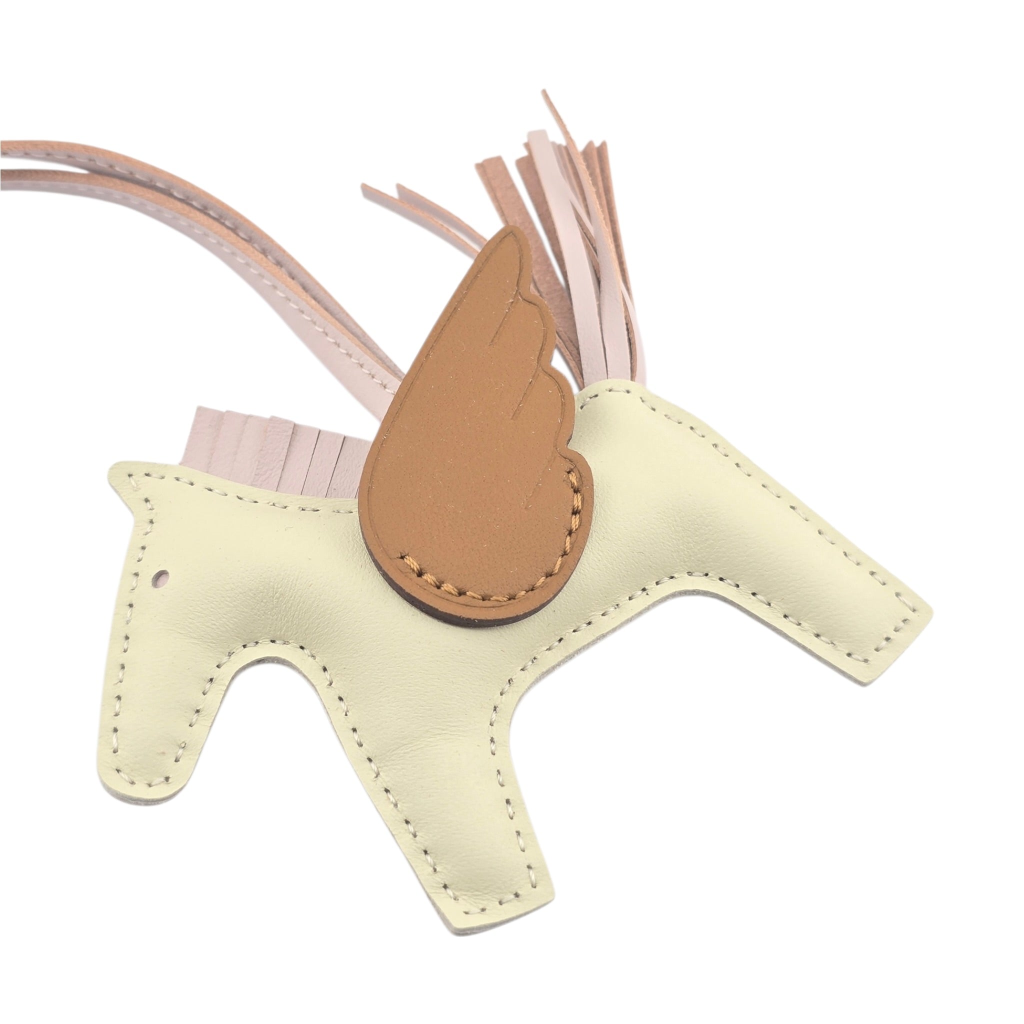 Hermès Rodeo Pegase PM Bag Charm Craie / Mauve Pale / Gold HERMES