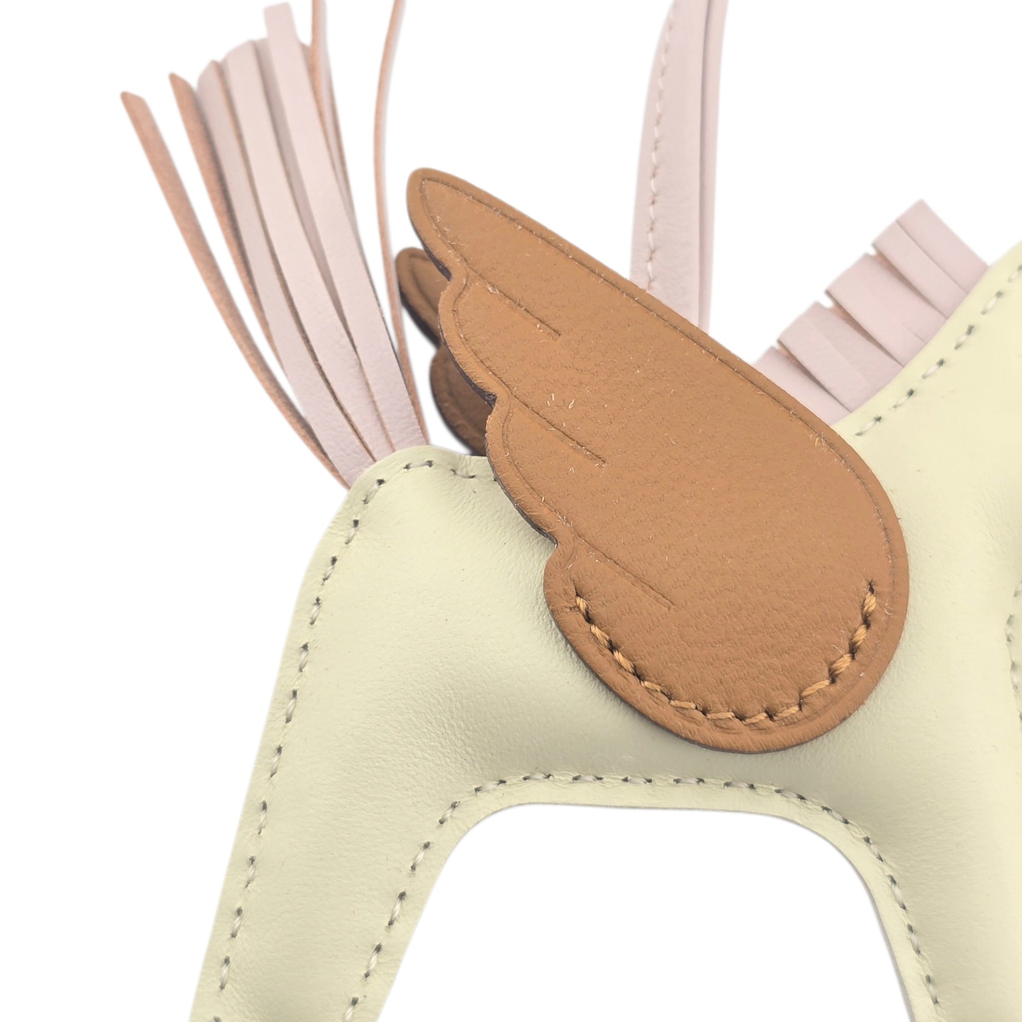 Hermès Rodeo Pegase PM Bag Charm Craie / Mauve Pale / Gold HERMES