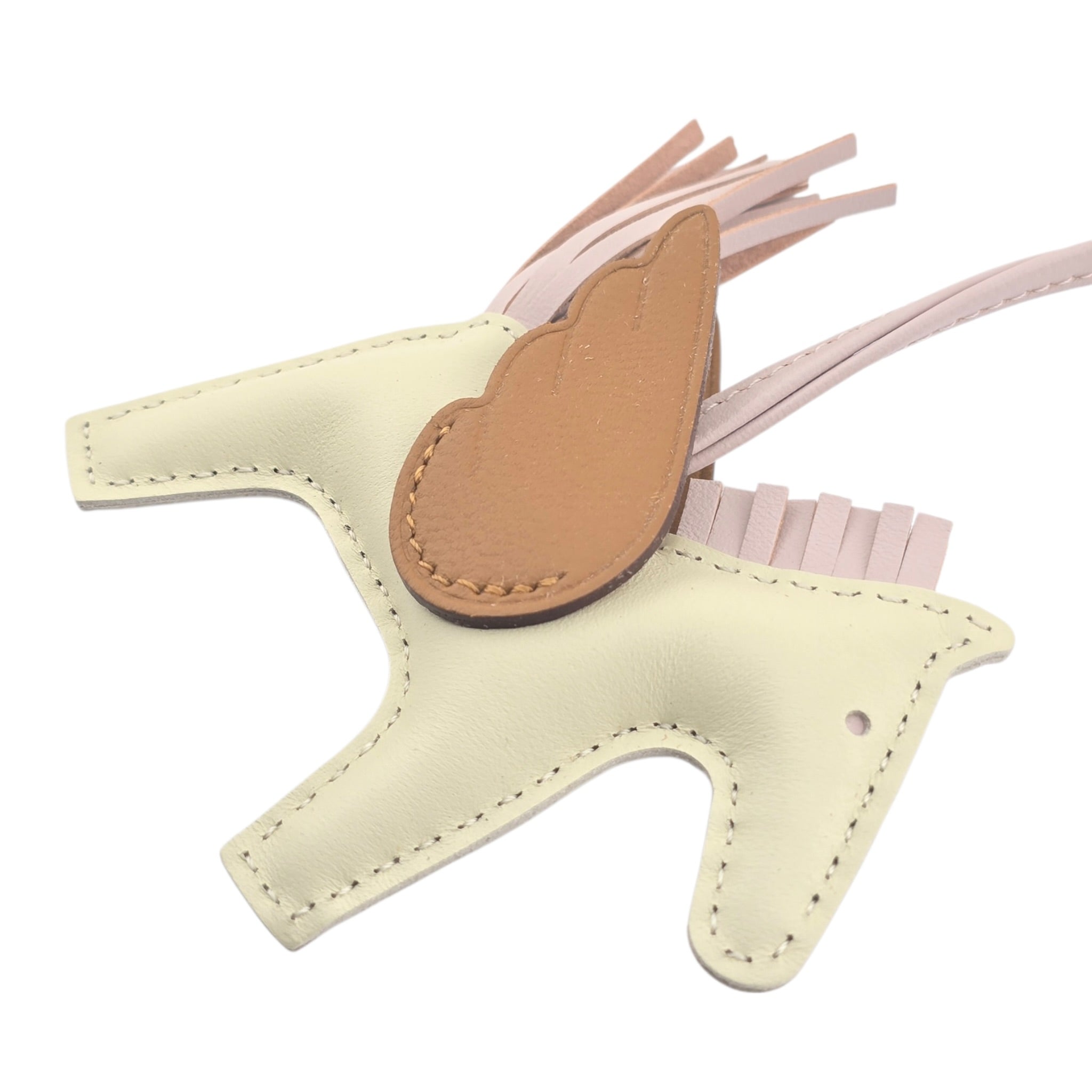 Hermès Rodeo Pegase PM Bag Charm Craie / Mauve Pale / Gold HERMES