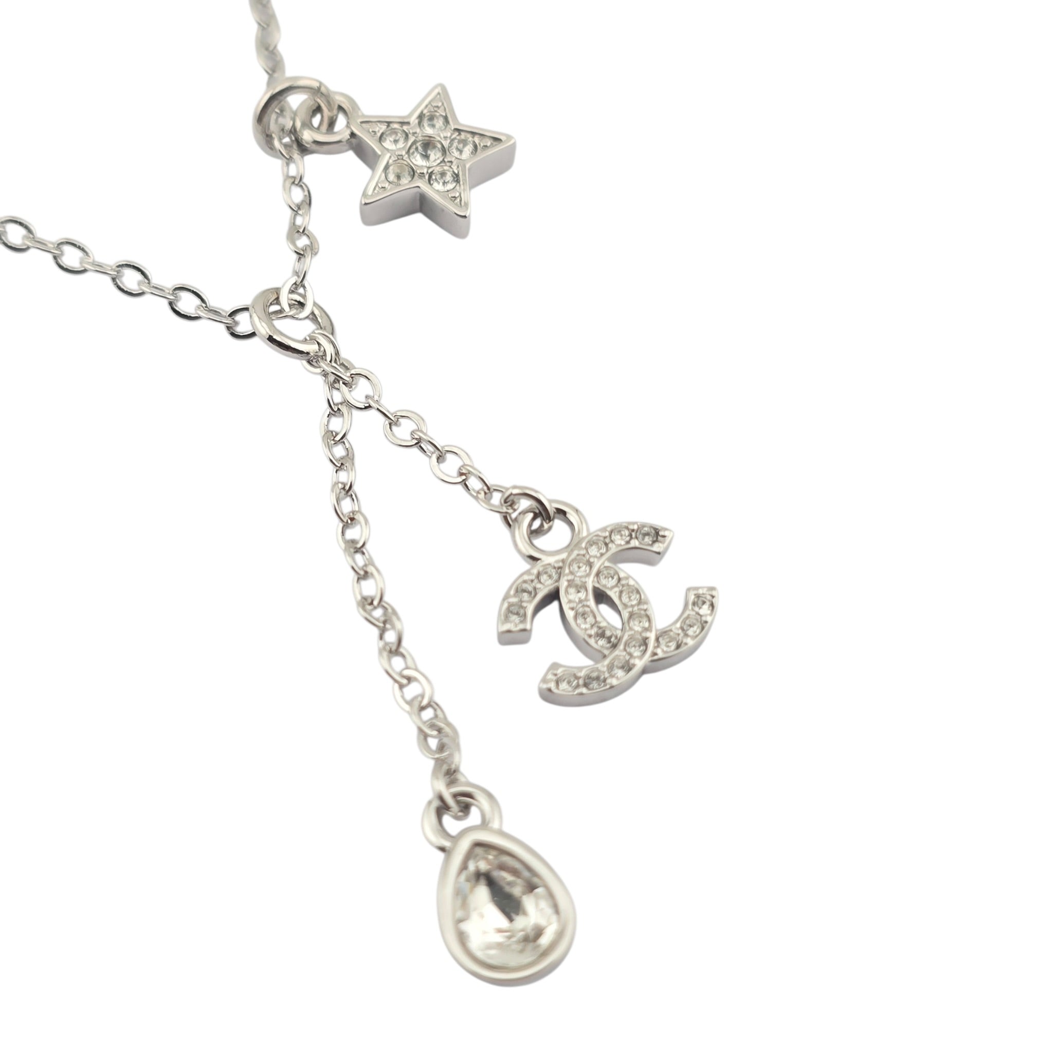 Chanel CC Silver Star Pendant Necklace 2026 CHANEL