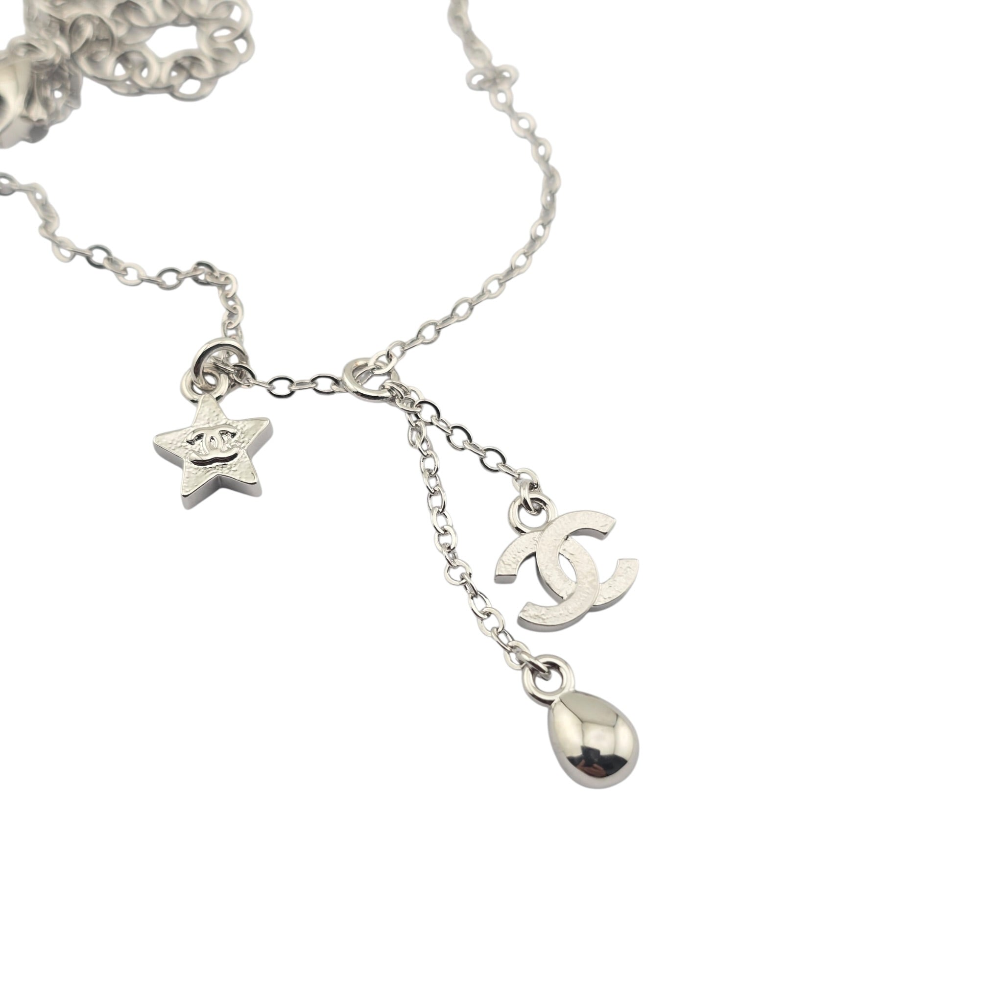 Chanel CC Silver Star Pendant Necklace 2026 CHANEL