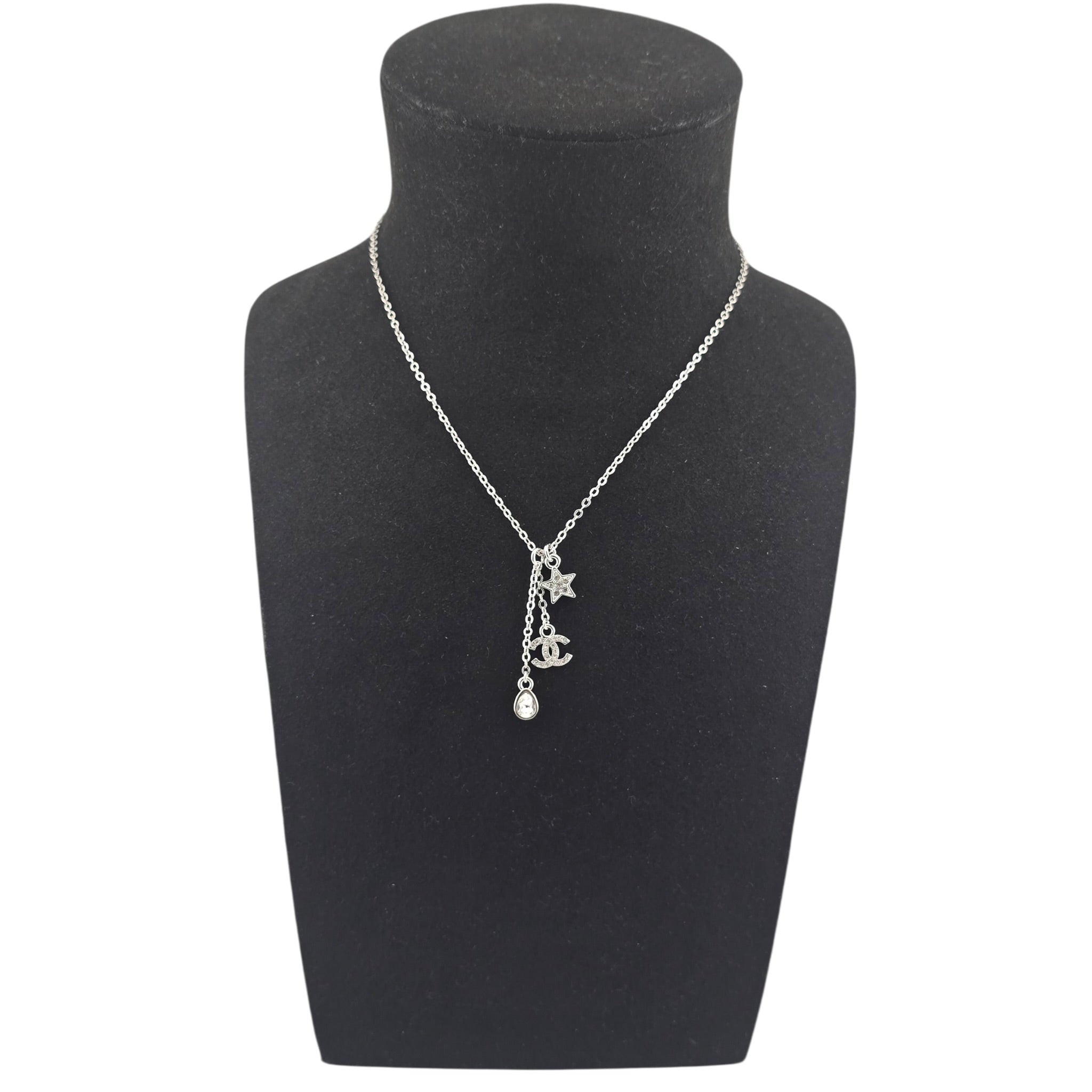 Chanel CC Silver Star Pendant Necklace 2026 CHANEL