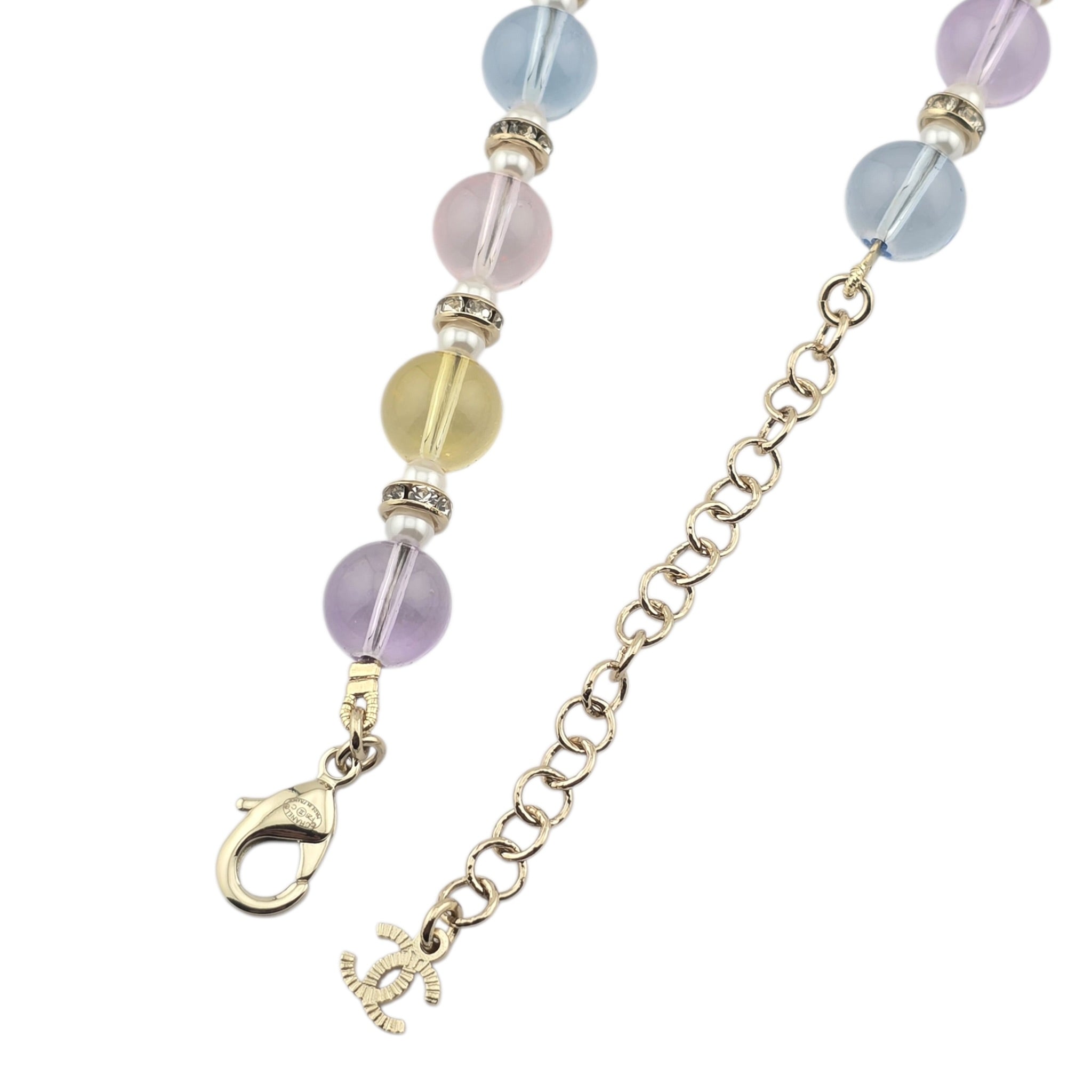 Chanel CC Multicoloured Glass Pearl Necklace 2026 CHANEL