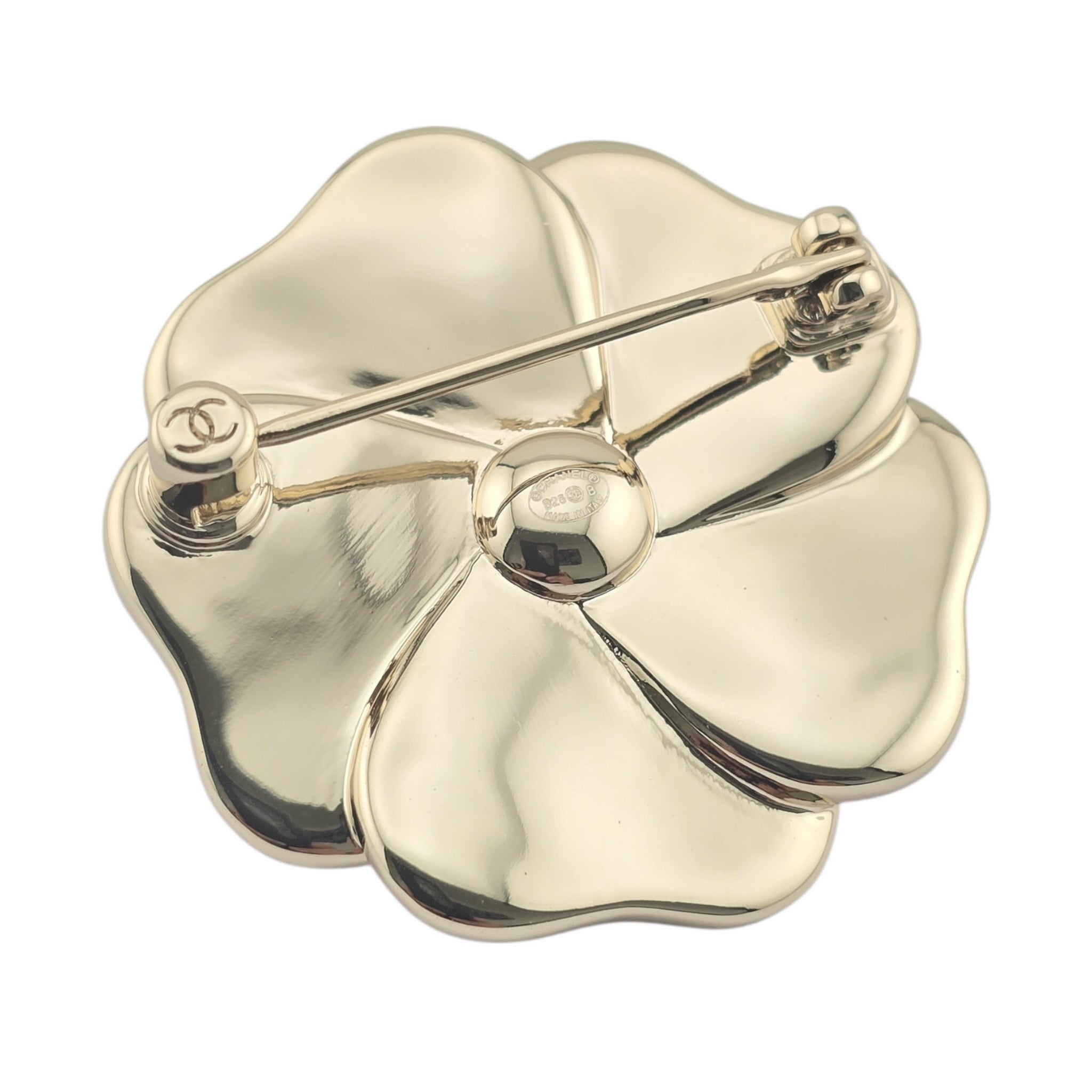 Chanel CC Pink Enamel Camellia Brooch 2025 CHANEL