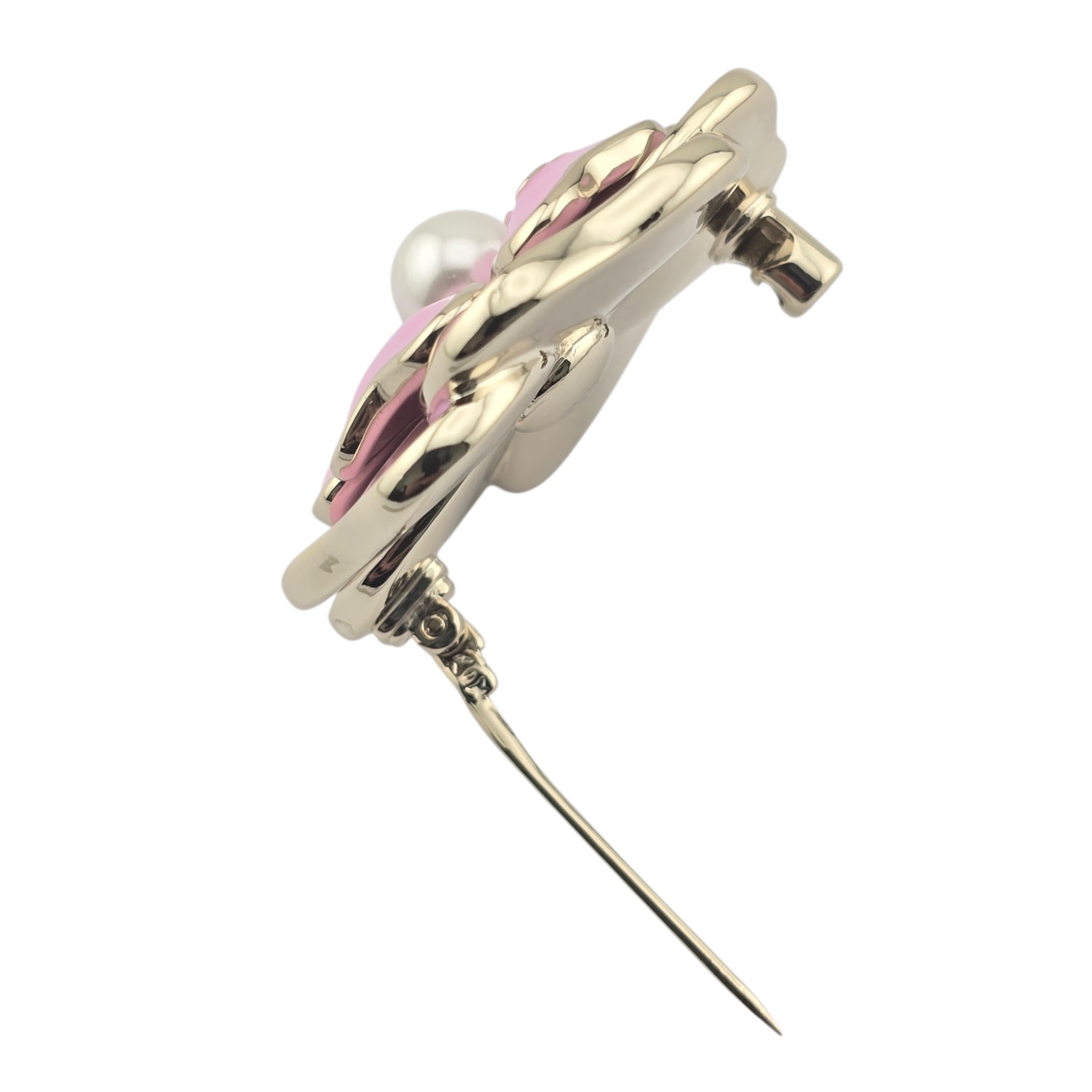 Chanel CC Pink Enamel Camellia Brooch 2025 CHANEL