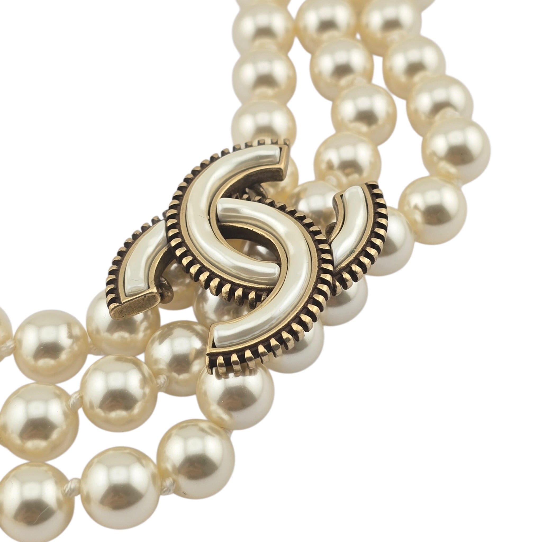 Chanel CC Faux Pearl Necklace CHANEL