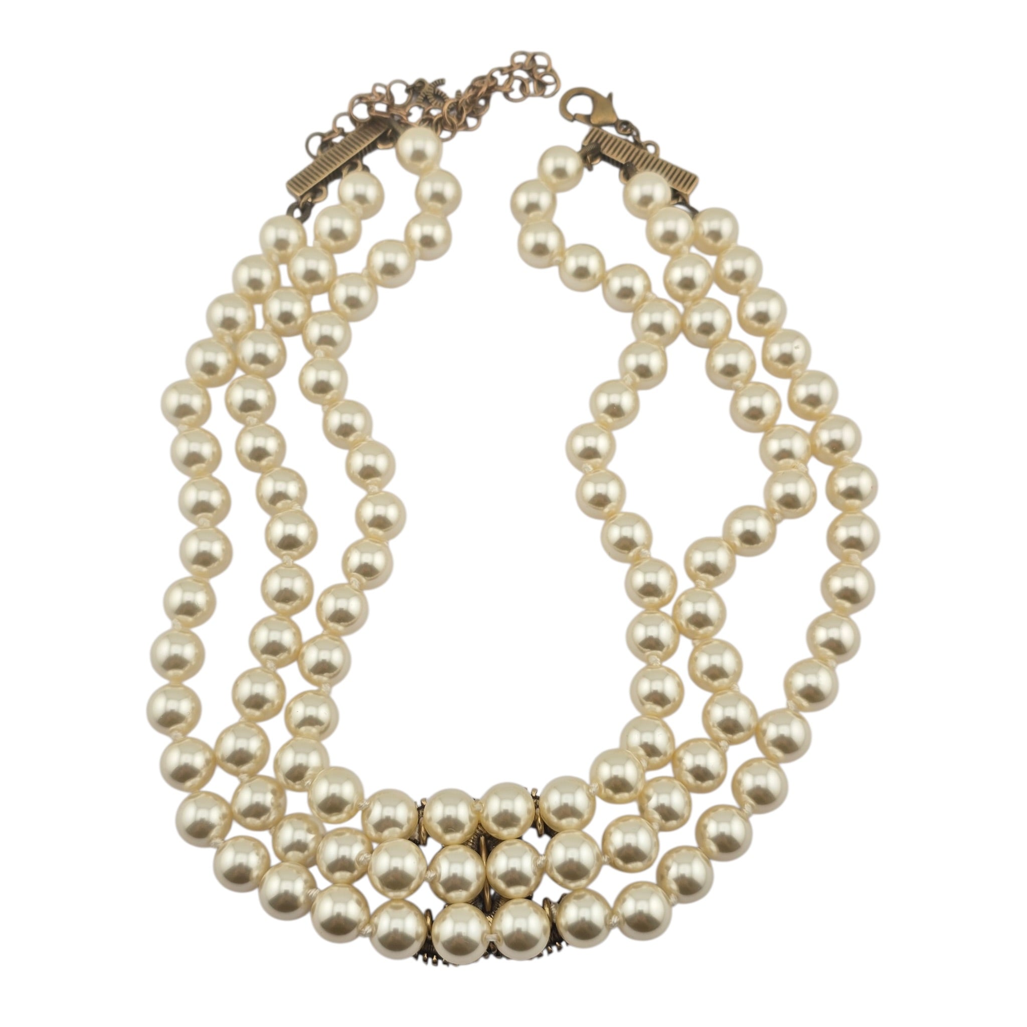 Chanel CC Faux Pearl Necklace CHANEL