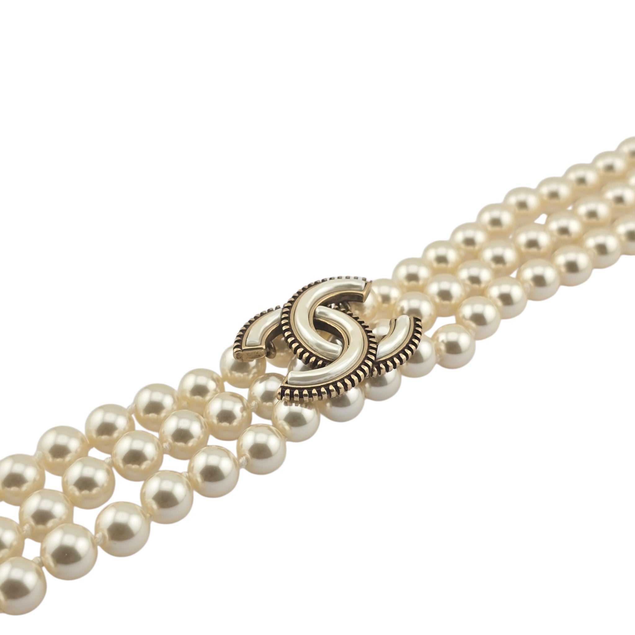 Chanel CC Faux Pearl Necklace CHANEL