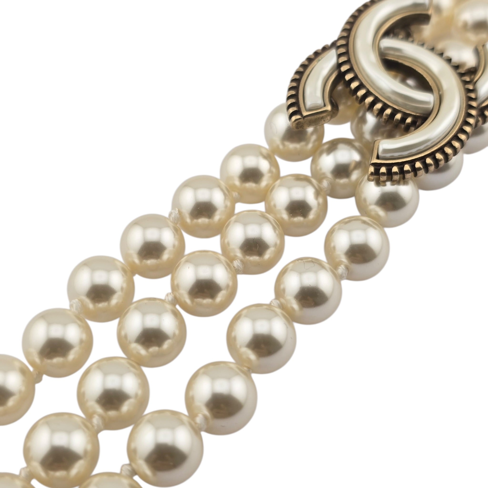 Chanel CC Faux Pearl Necklace CHANEL