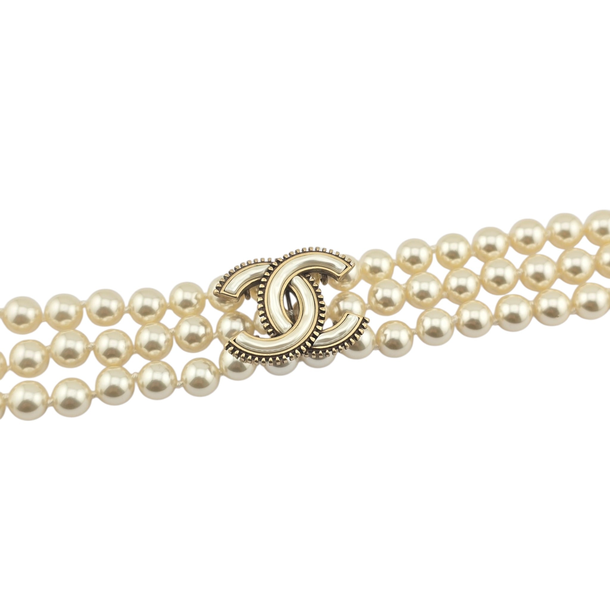Chanel CC Faux Pearl Necklace CHANEL