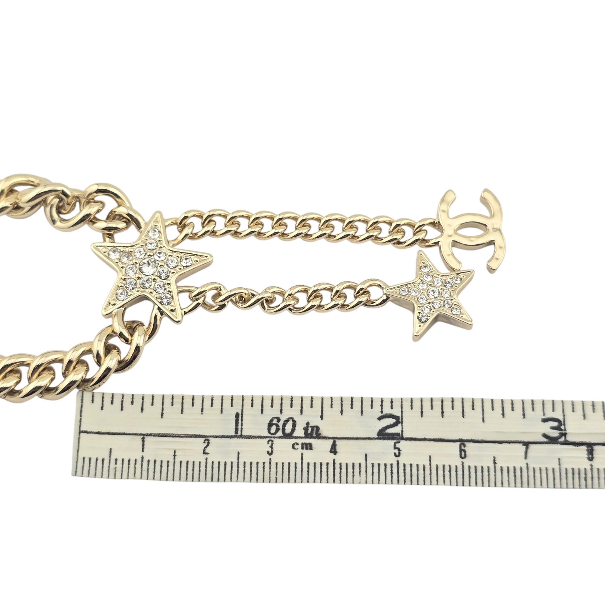 Chanel CC Gold Crystal Star Necklace 2023 CHANEL