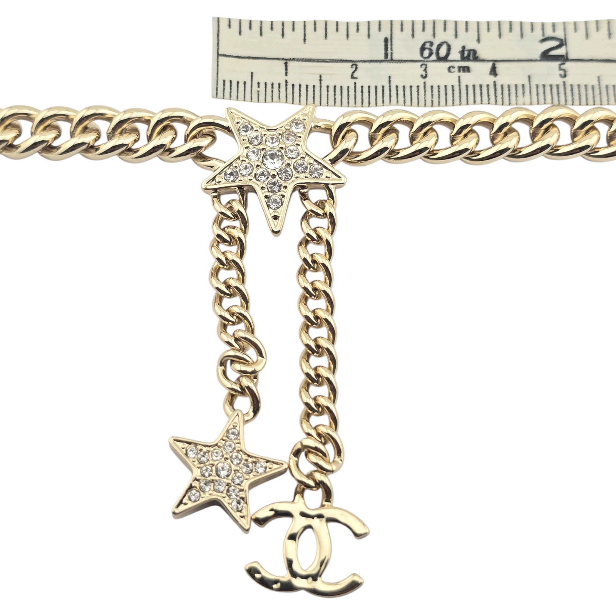 Chanel CC Gold Crystal Star Necklace 2023 CHANEL