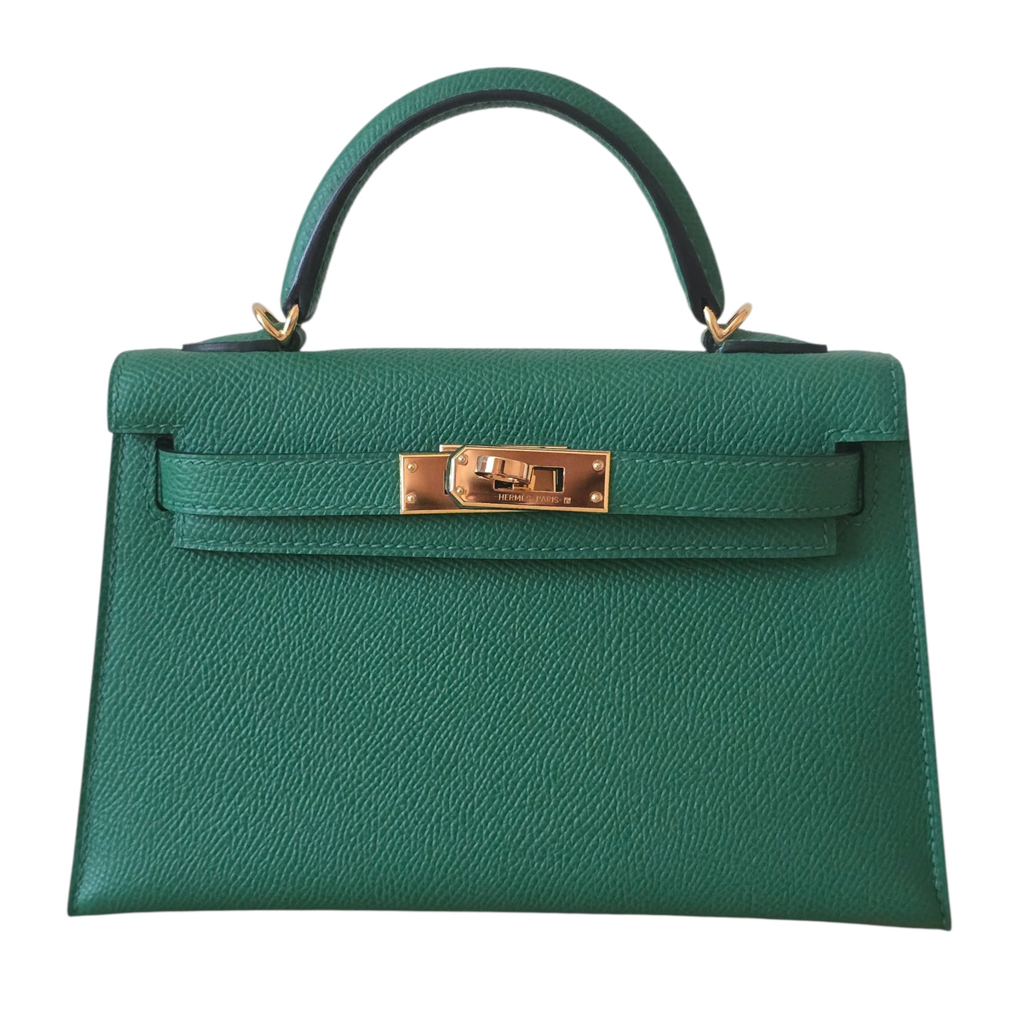 Hermès Mini Kelly II Epsom Vert Vertigo Gold Hardware HERMES