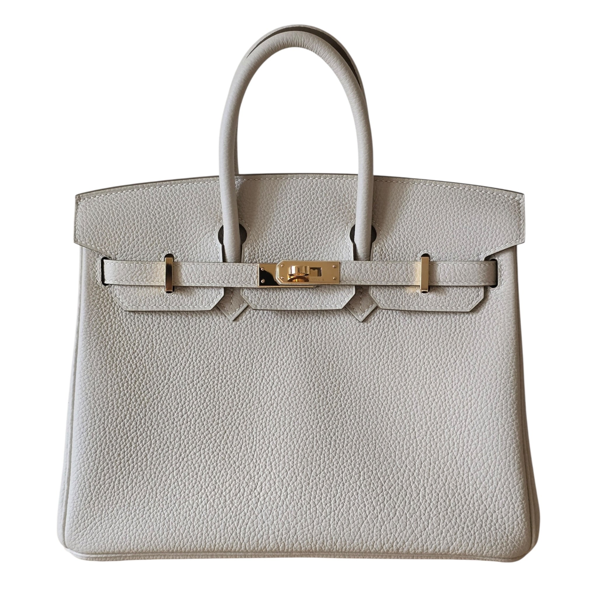 Hermès Birkin 25 Craie Togo Gold Hardware HERMES
