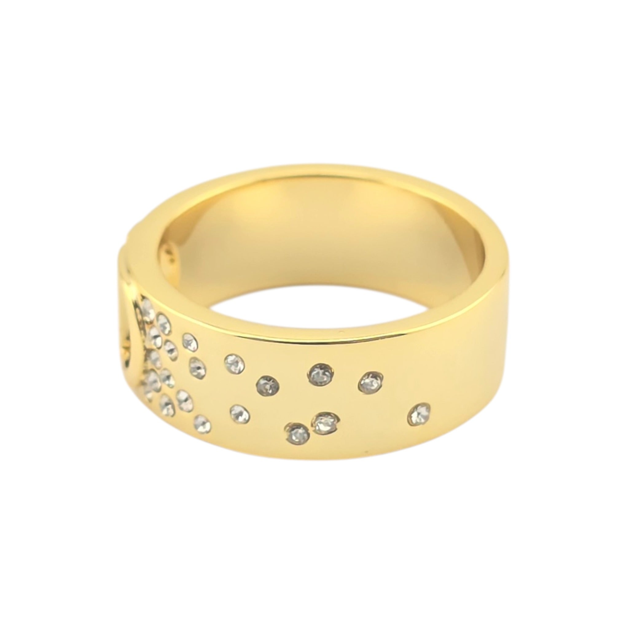 Christian Dior CD Crystal Gold Ring DIOR