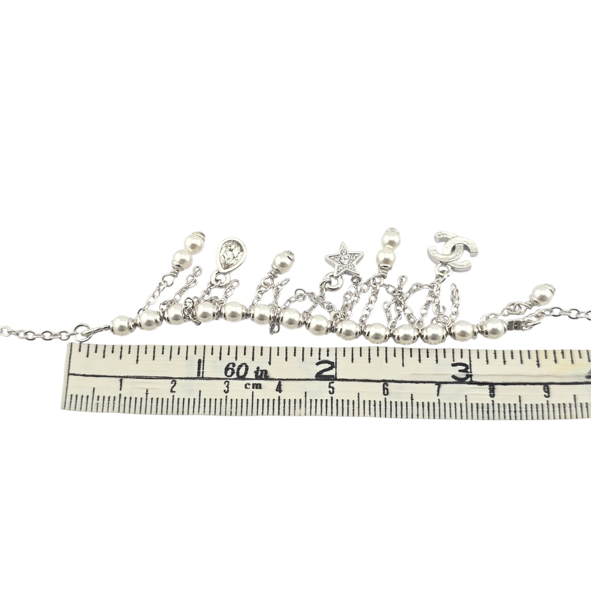 Chanel CC Faux Pearl Silver Necklace 2025 CHANEL