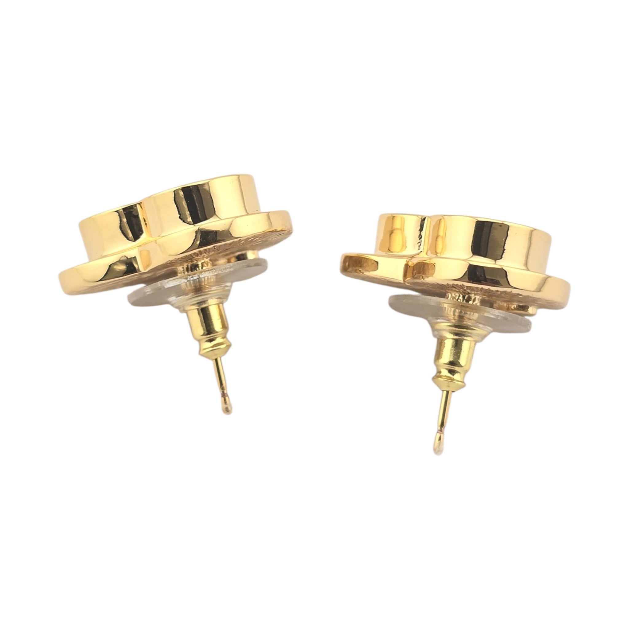Chanel CC Gold Resin Red Heart Earrings 2026 CHANEL