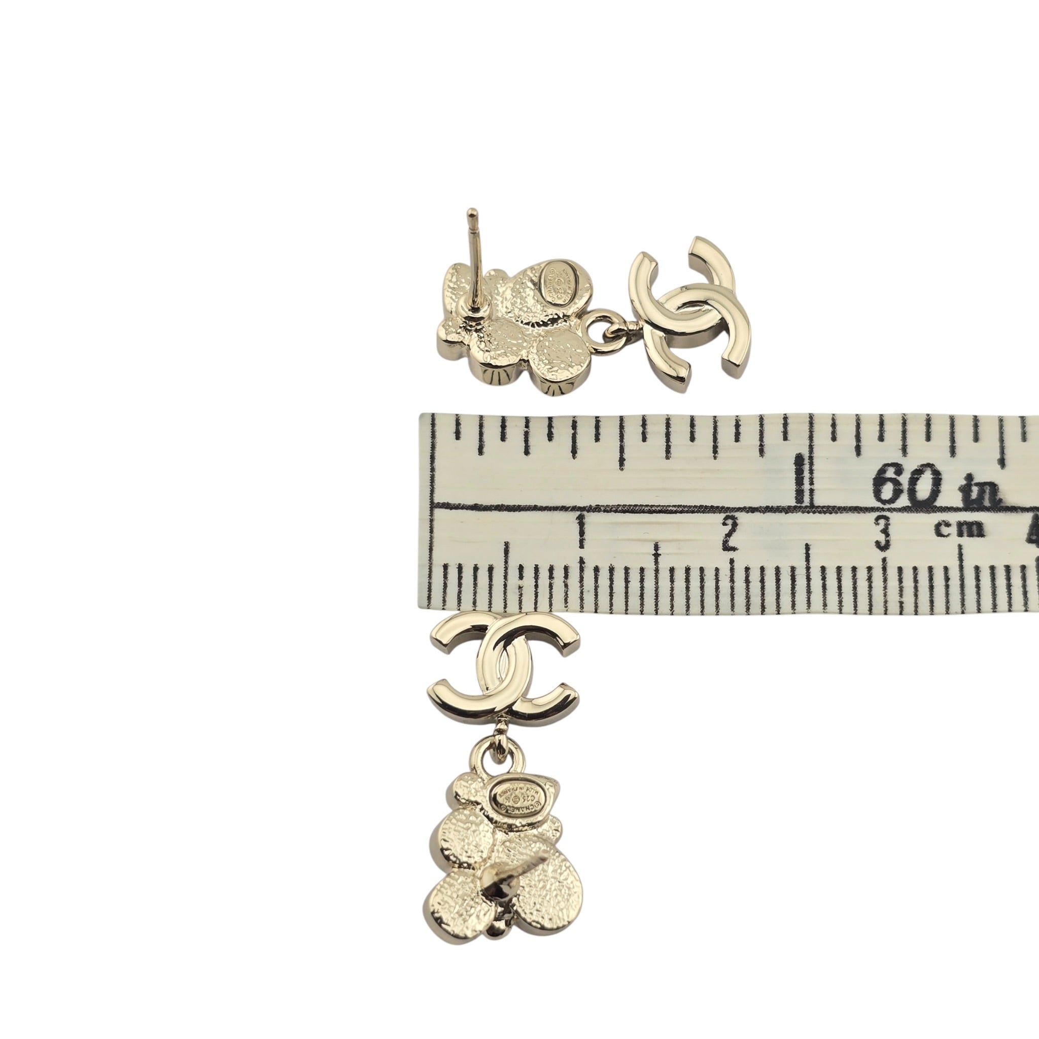 Chanel CC Gold Enamel Earrings 2025 CHANEL