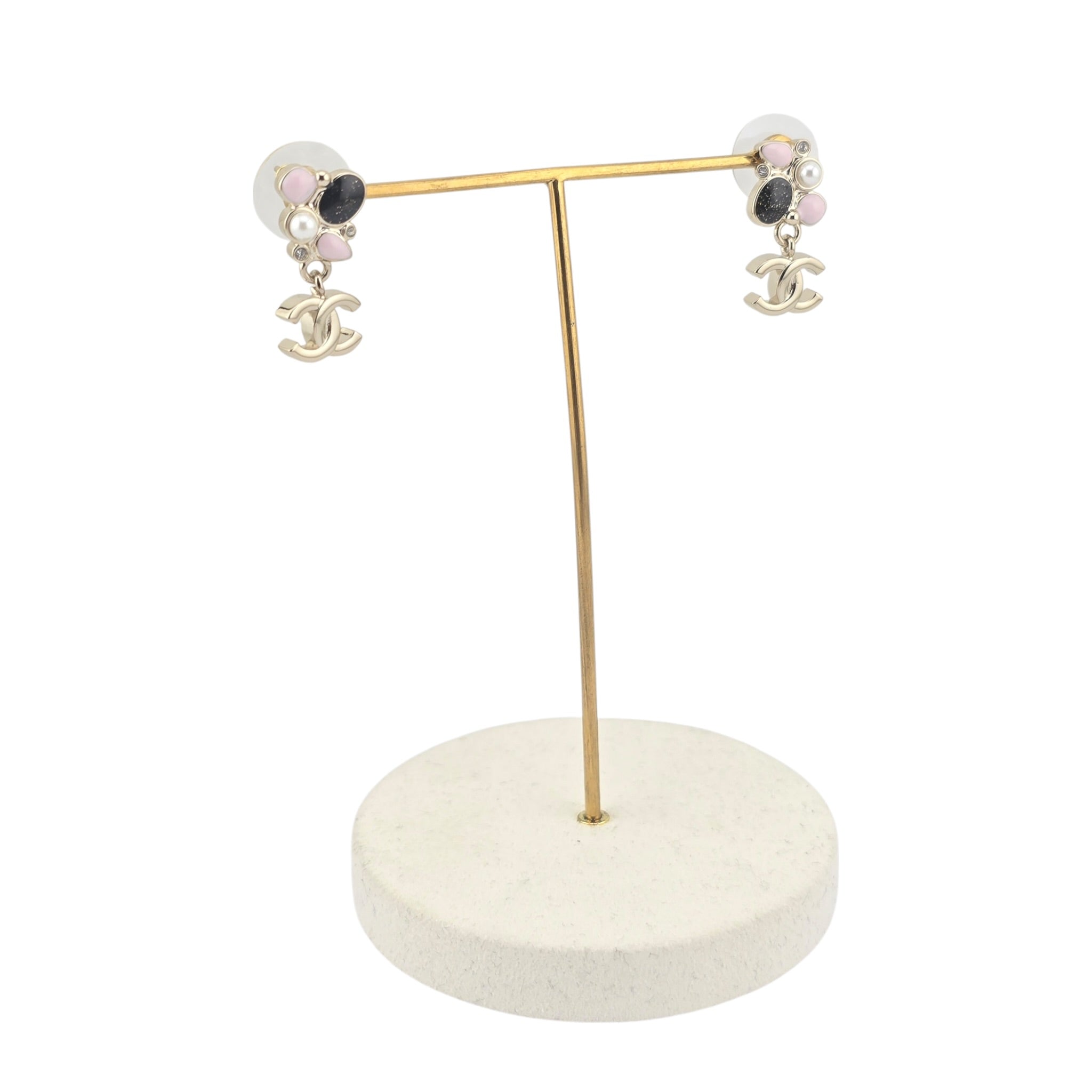 Chanel CC Gold Enamel Earrings 2025 CHANEL