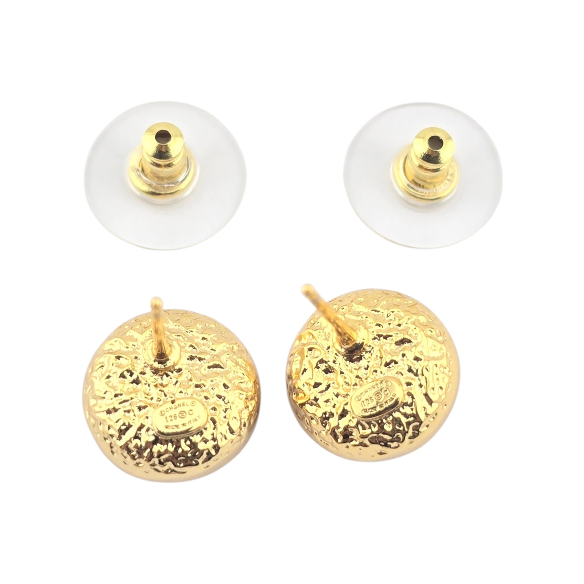 Chanel CC Round Gold Pink Earrings 2026 CHANEL