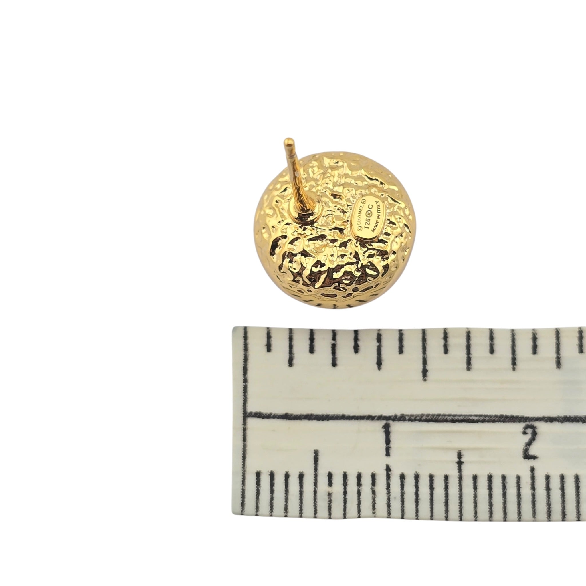 Chanel CC Round Gold Pink Earrings 2026 CHANEL