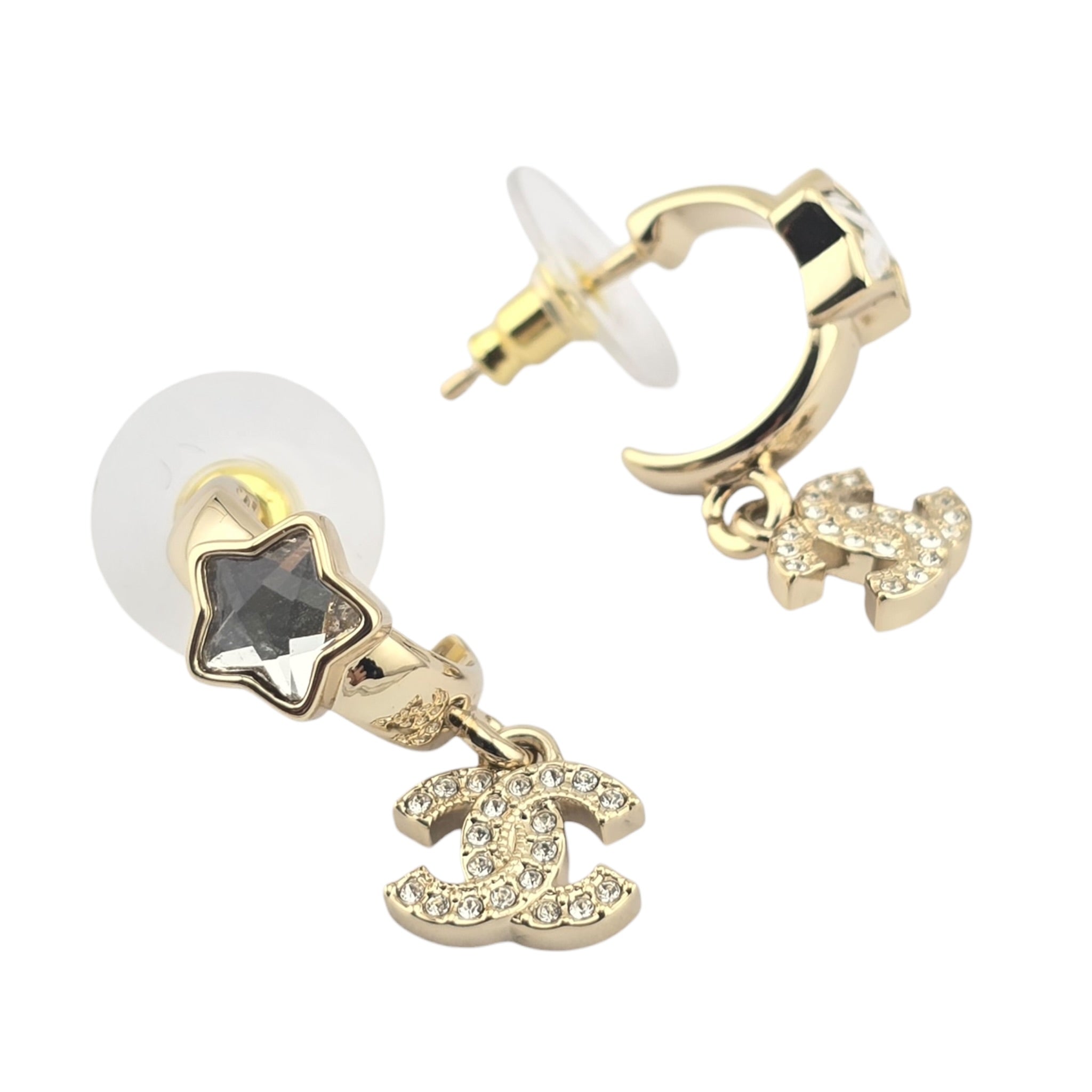 Chanel CC Gold Star Crystal Earrings 2025 CHANEL