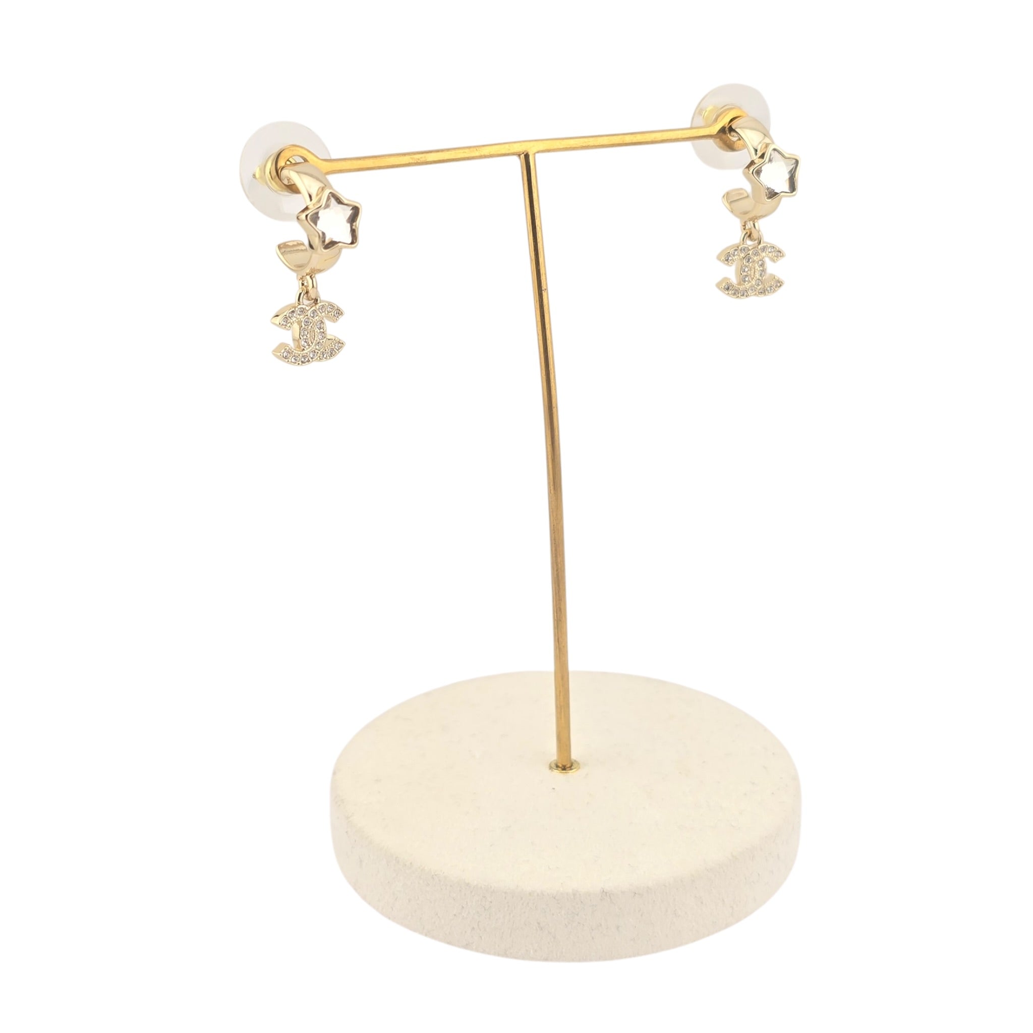 Chanel CC Gold Star Crystal Earrings 2025 CHANEL