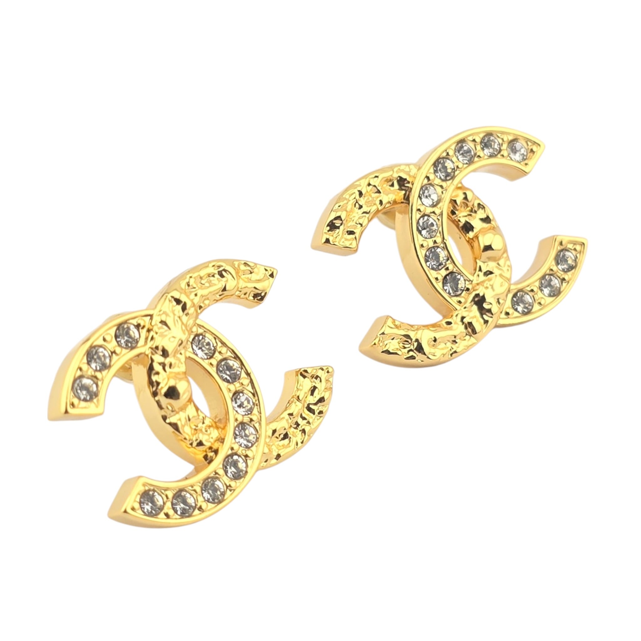 Chanel CC Gold Crystal Earrings 2026 CHANEL
