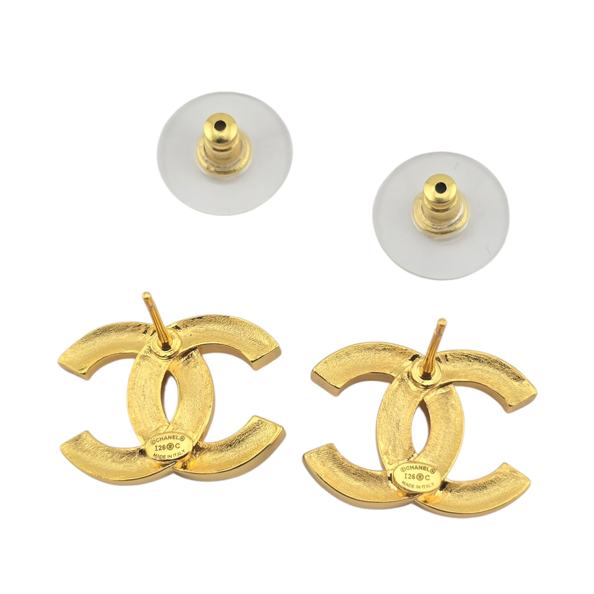 Chanel CC Gold Crystal Earrings 2026 CHANEL