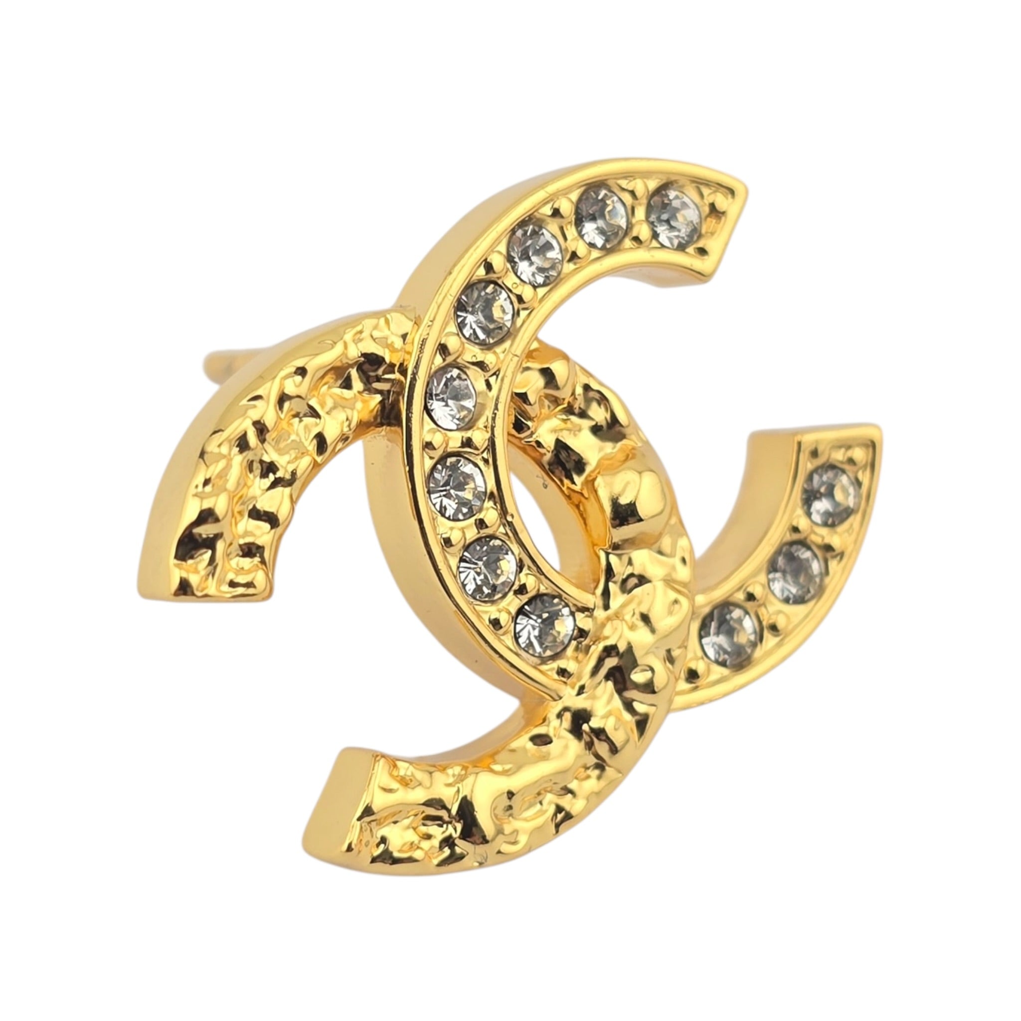 Chanel CC Gold Crystal Earrings 2026 CHANEL