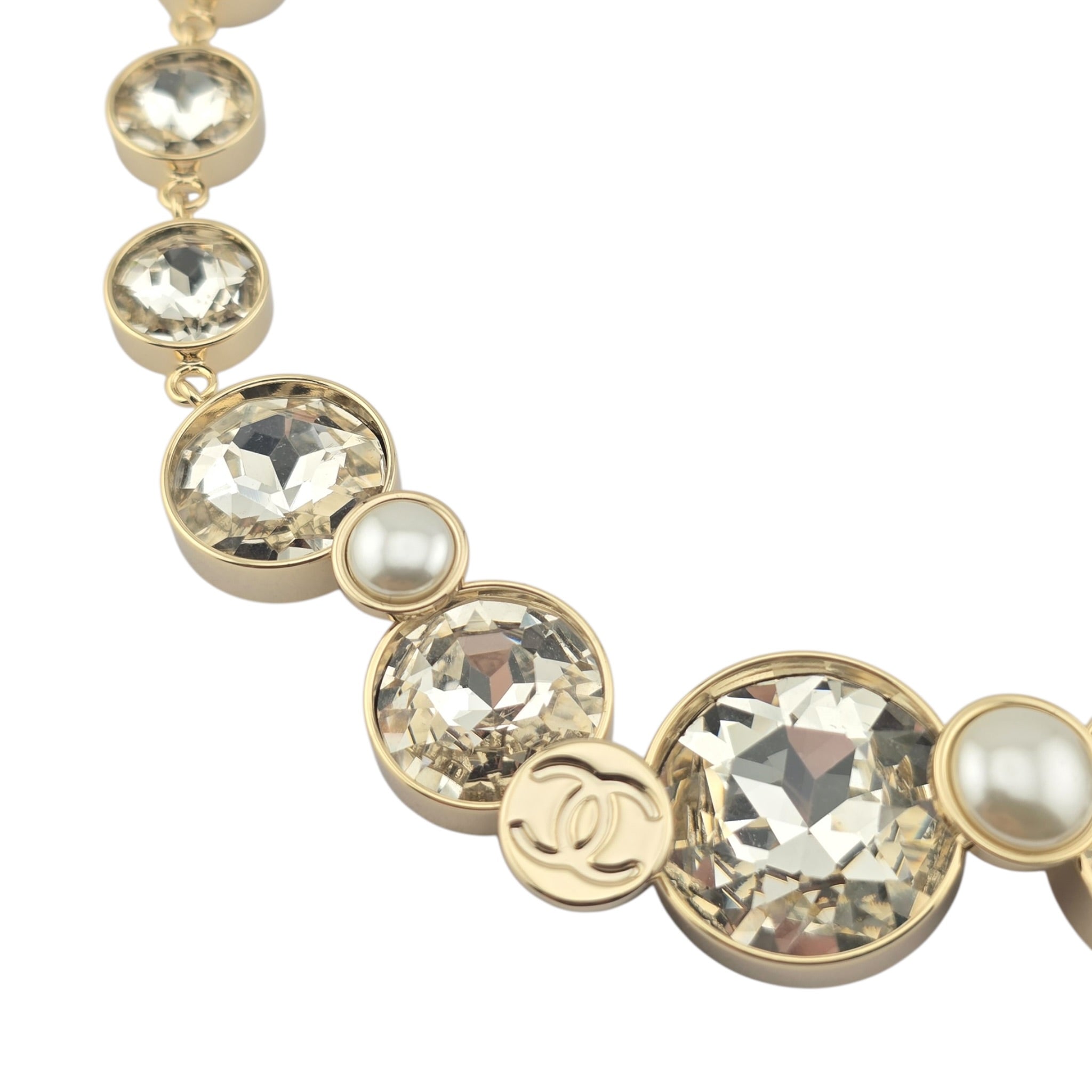 Chanel CC Faux Pearl Large Crystal Necklace 2025 CHANEL