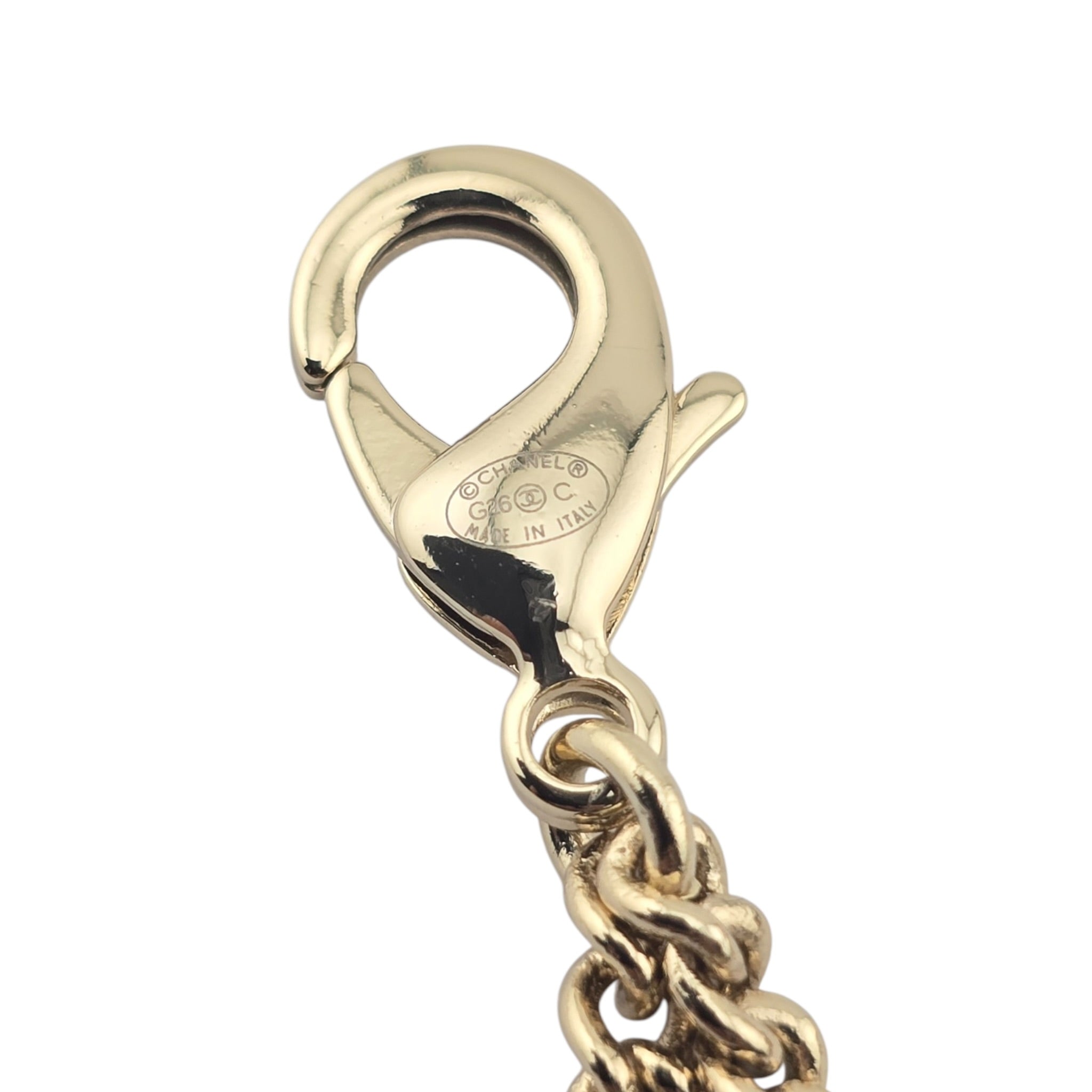 Chanel CC Blue Gold Flower Resin Denim Bracelet 2026 CHANEL