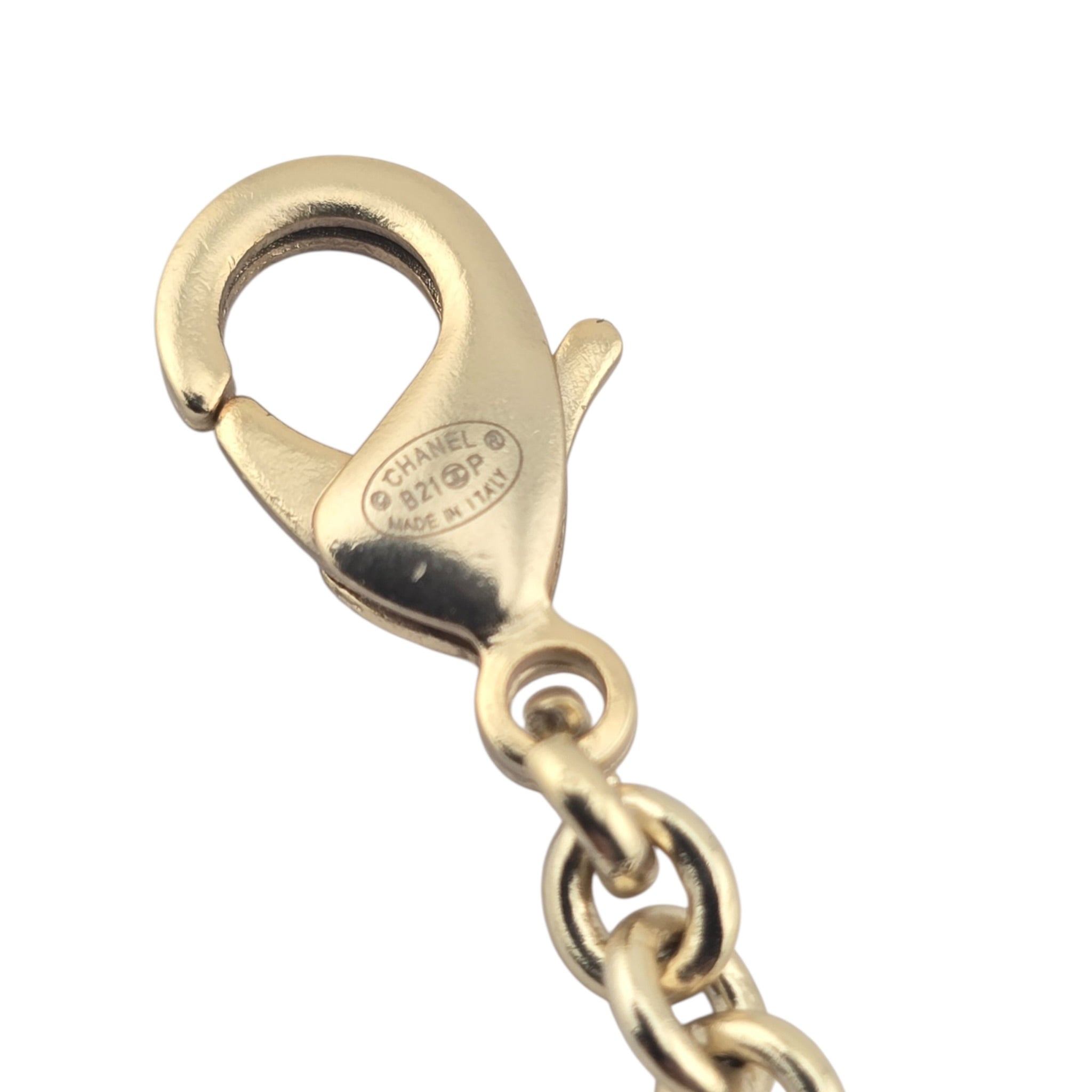 Chanel CC Gold Crystal Pendant Necklace 2021 CHANEL