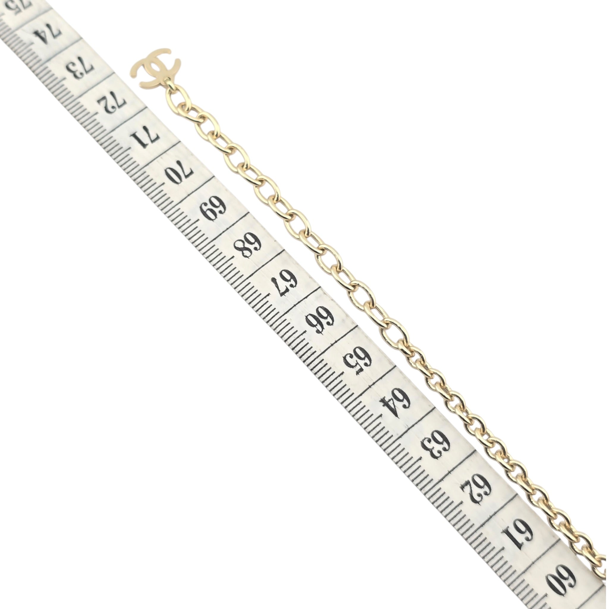 Chanel CC Gold Crystal Pendant Necklace 2021 CHANEL