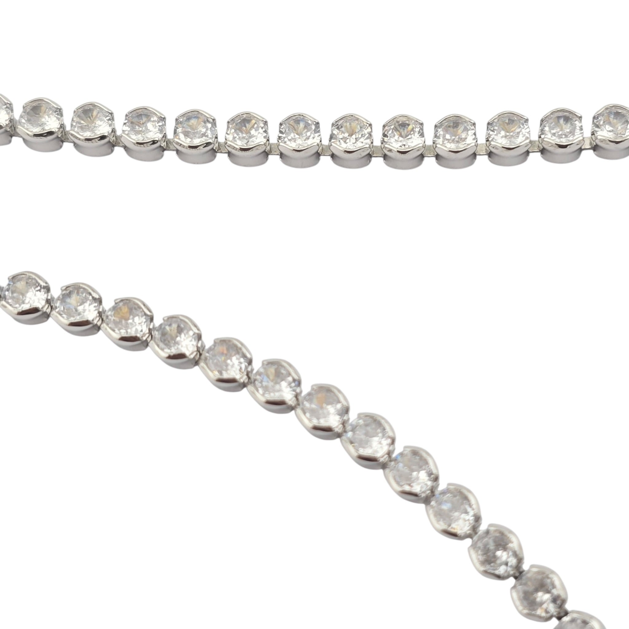 Chanel CC Faux Pearl Silver Crystal Necklace 2025 CHANEL
