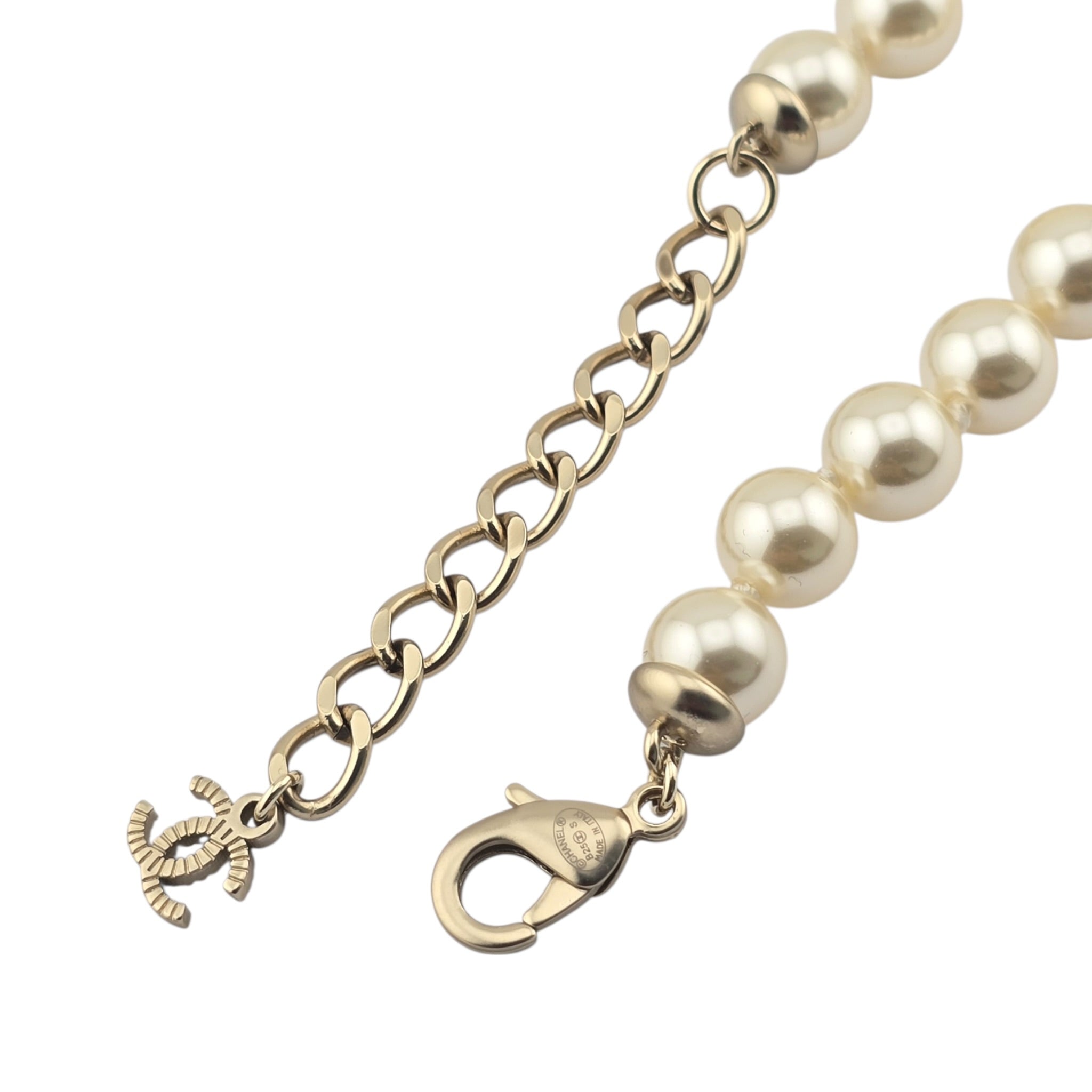 Chanel CC Faux Pearl Black Long Necklace 2025 CHANEL