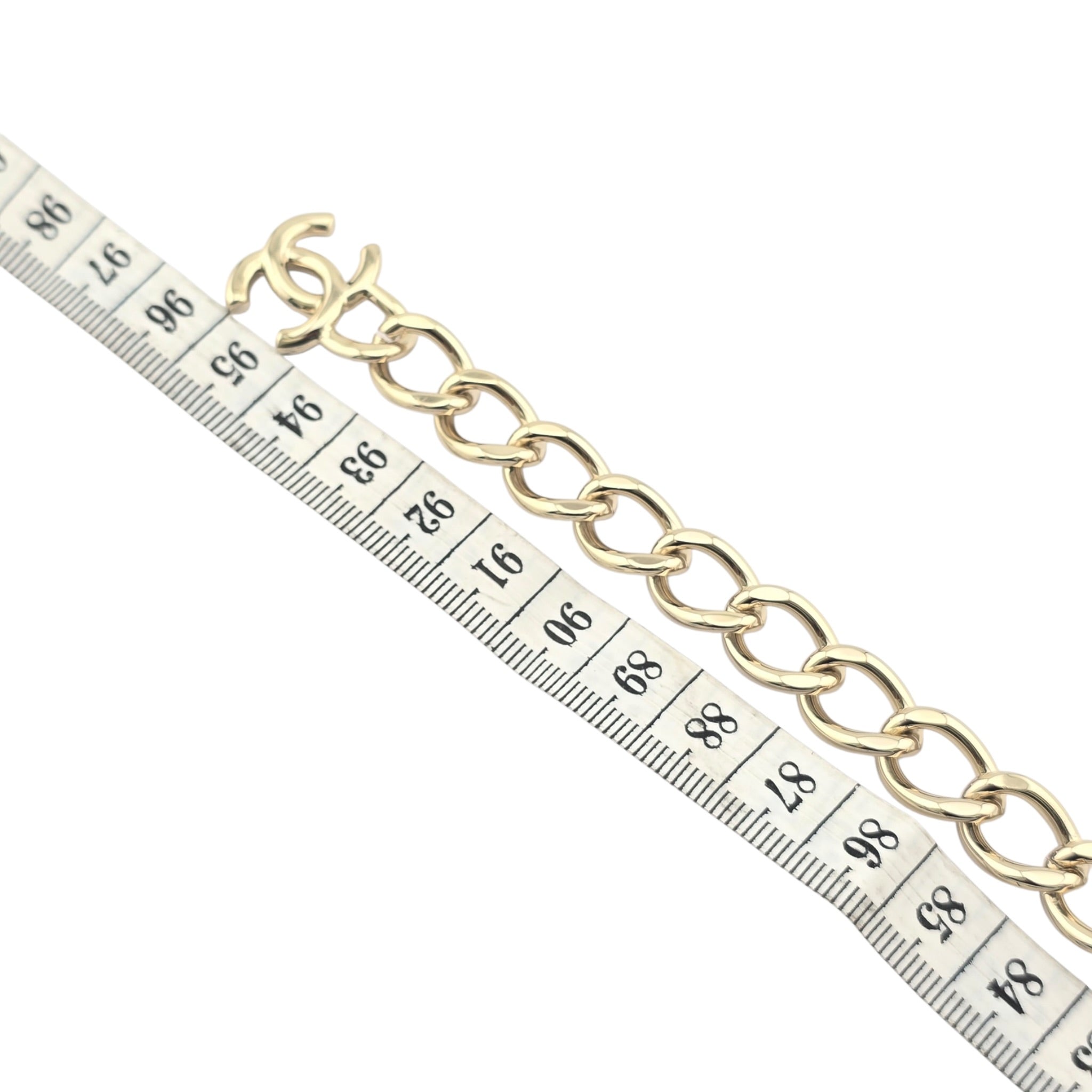 Chanel CC Gold Black Leather Belt 2022 CHANEL