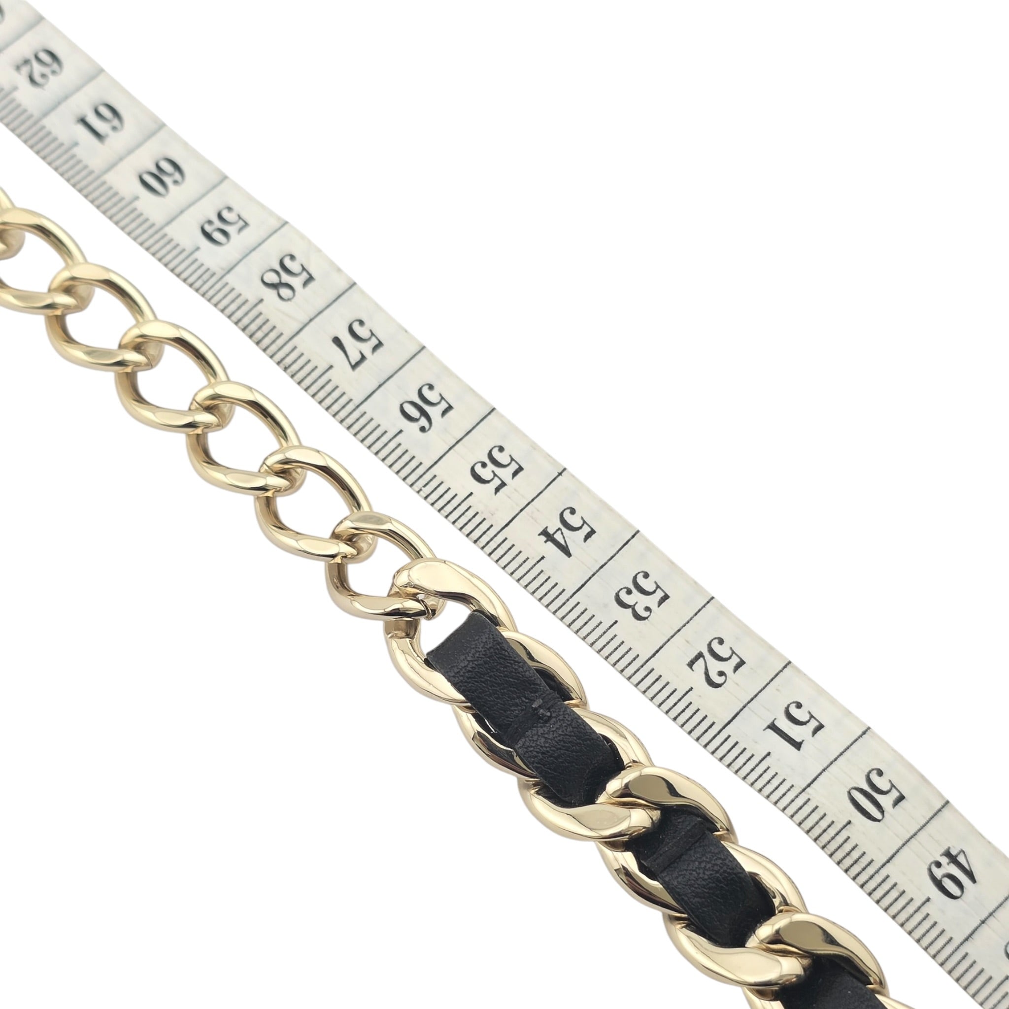 Chanel CC Gold Black Leather Belt 2022 CHANEL