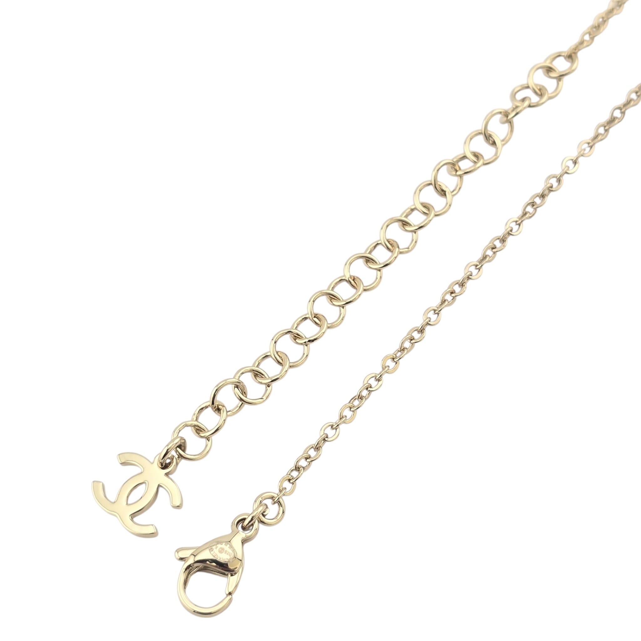 Chanel CC Gold Silver Bow Necklace 2025 CHANEL
