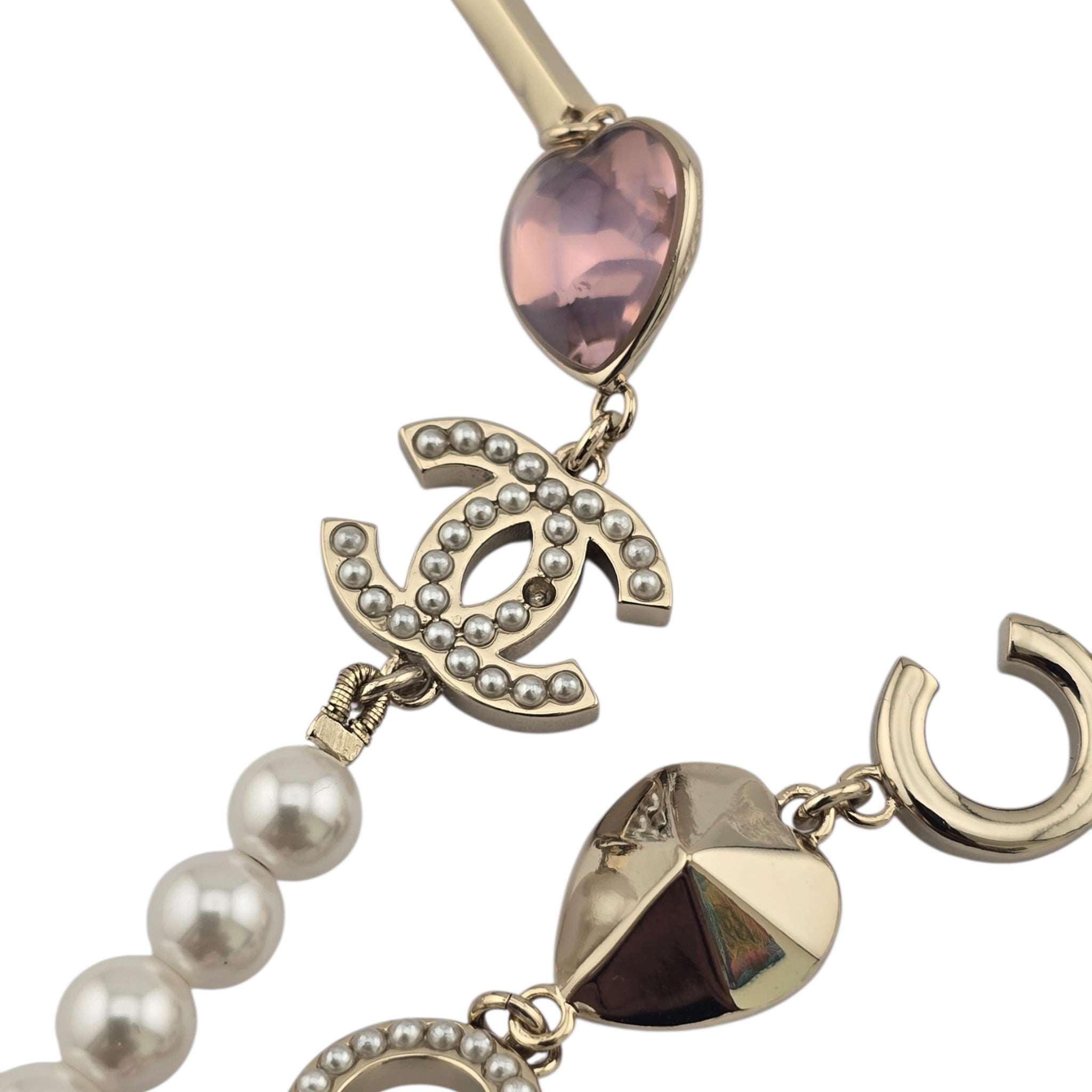 Chanel CC Coco Love Long Pearl Necklace 2022 CHANEL